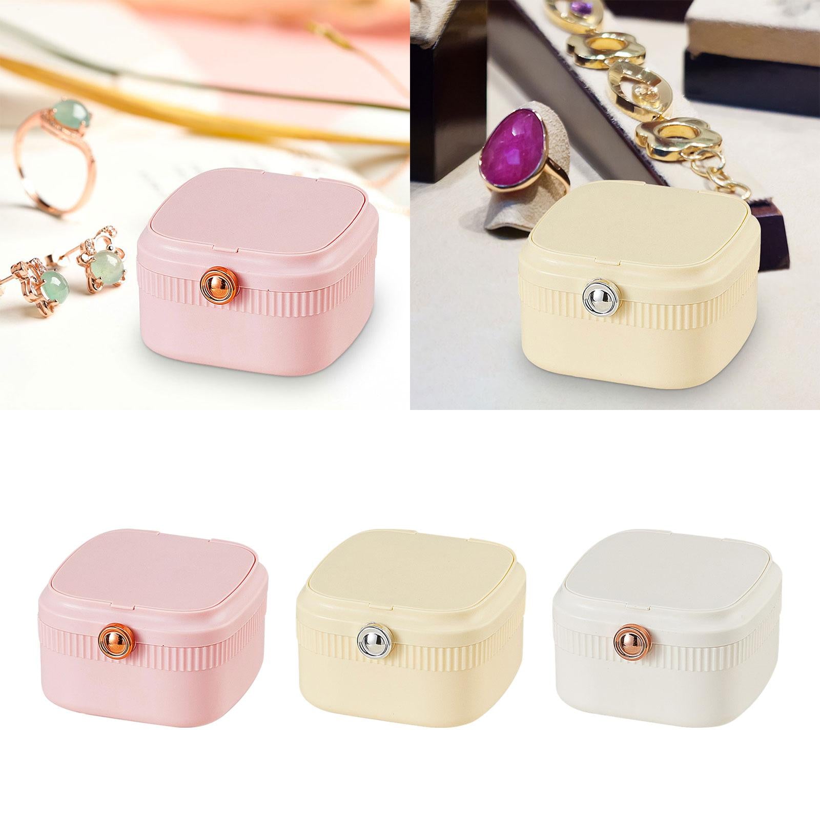 Jewelry Travel Box Display Box Jewelry Organizer for Earrings Bracelet Rings Pink