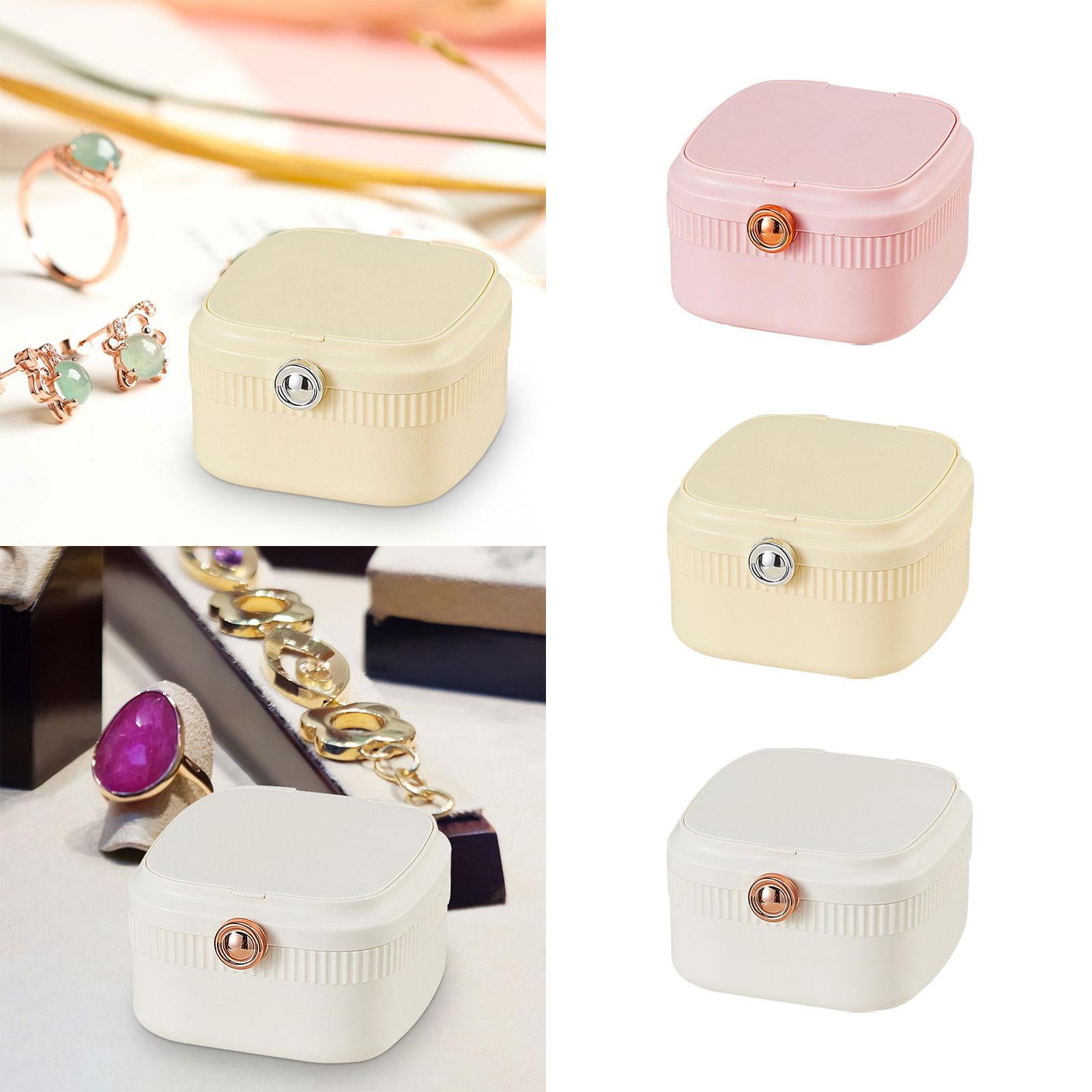 Jewelry Travel Box Display Box Jewelry Organizer for Earrings Bracelet Rings Pink