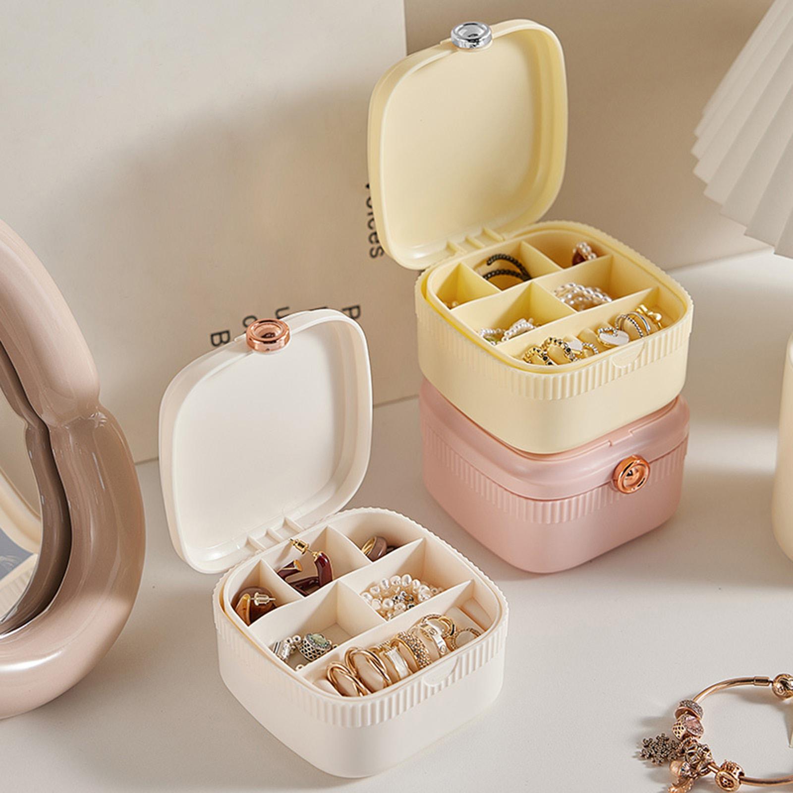 Jewelry Travel Box Display Box Jewelry Organizer for Earrings Bracelet Rings White