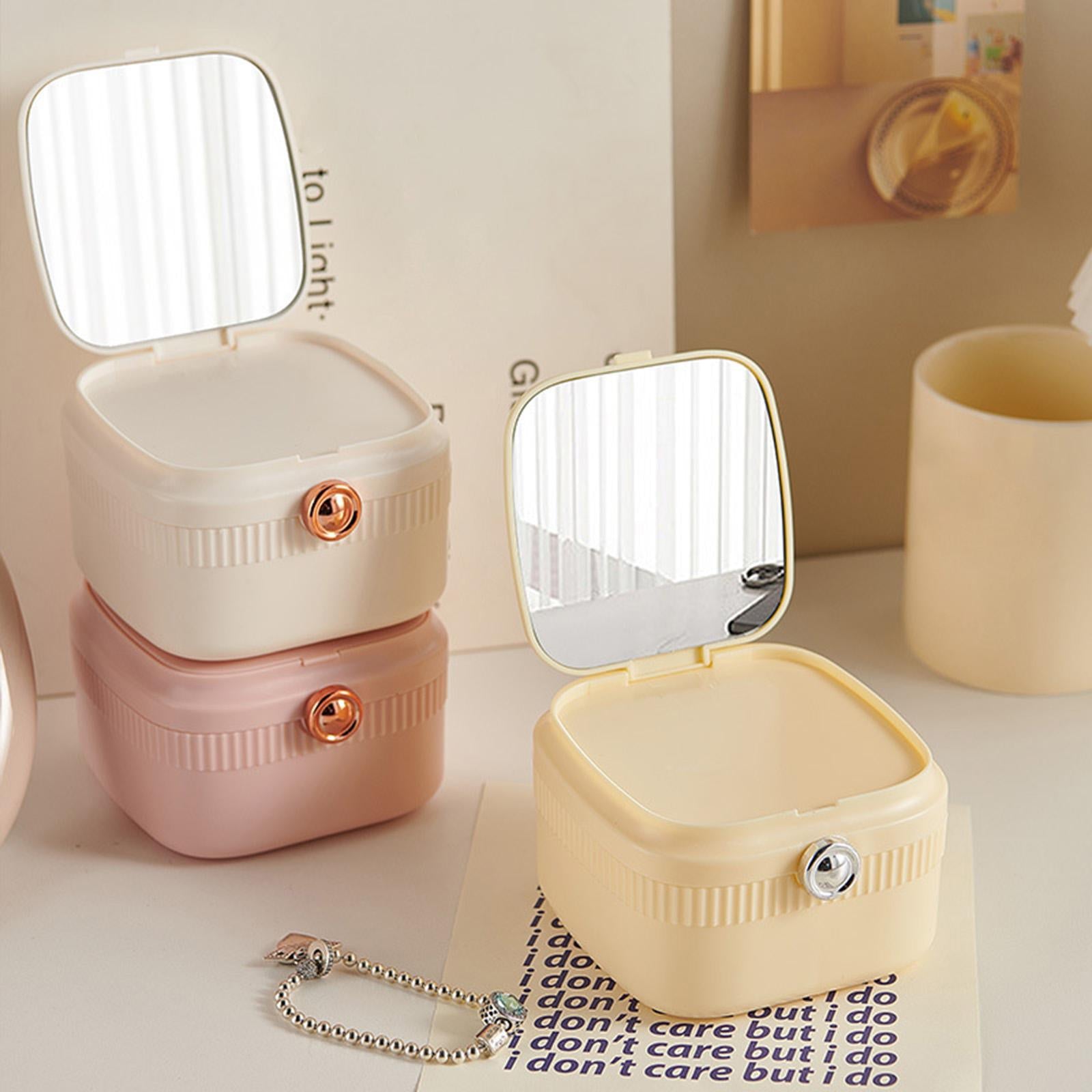 Jewelry Travel Box Display Box Jewelry Organizer for Earrings Bracelet Rings White