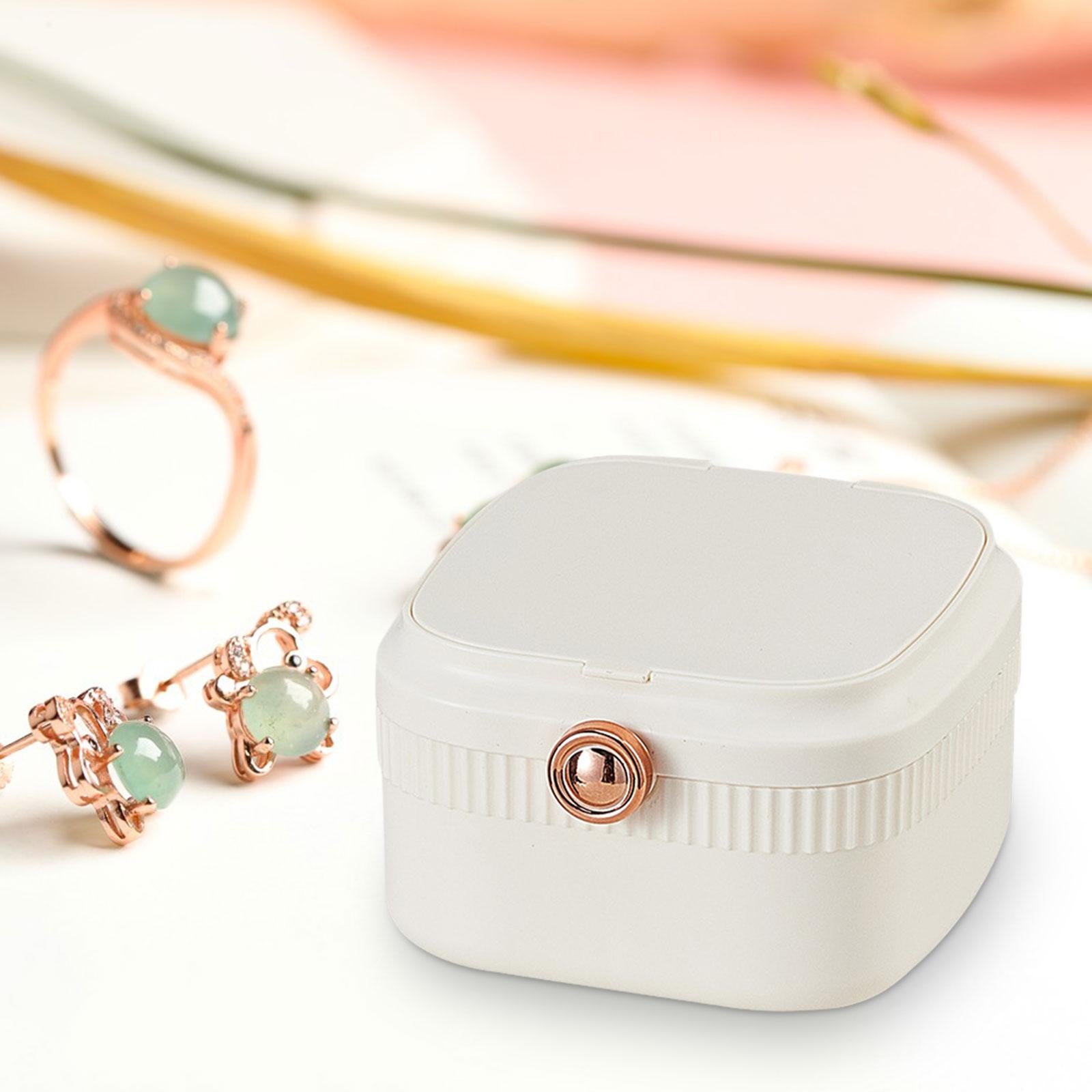 Jewelry Travel Box Display Box Jewelry Organizer for Earrings Bracelet Rings White