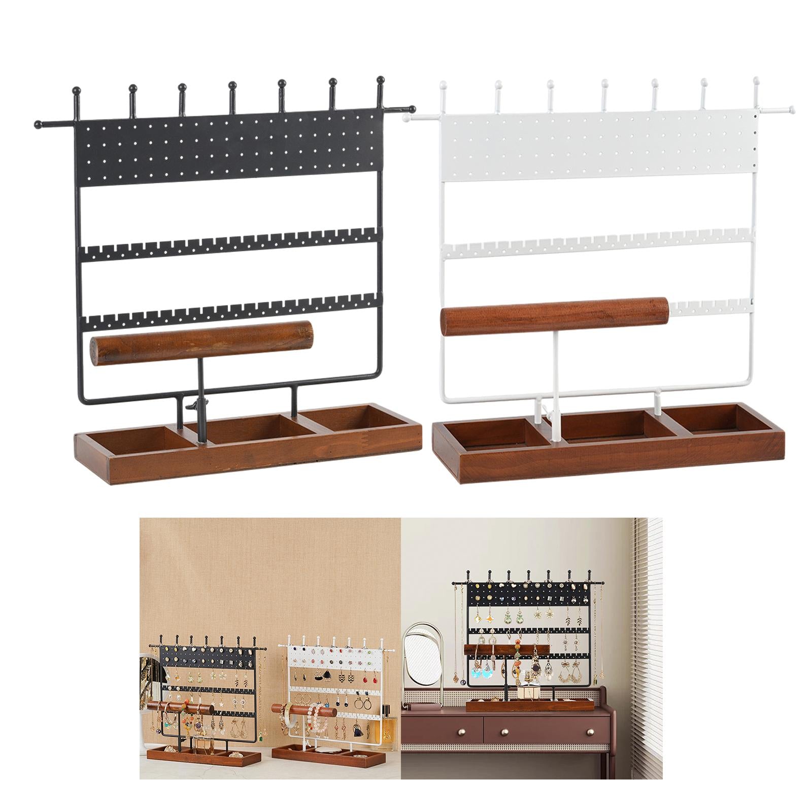 Jewelry Display Rack Jewelry Holder for Live Broadcast Jewelry Shop Showcase black