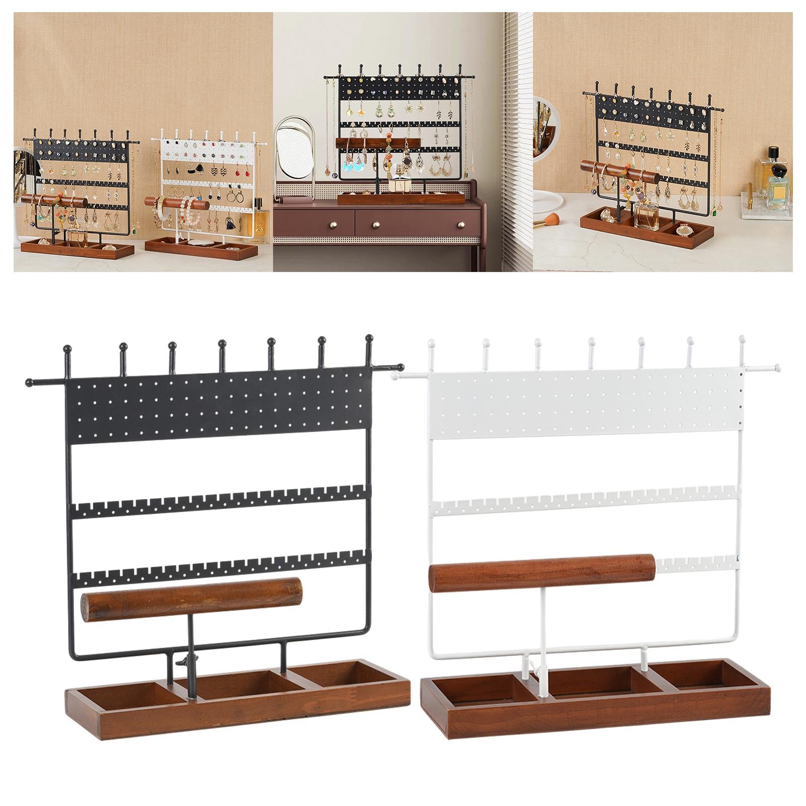 Jewelry Display Rack Jewelry Holder for Live Broadcast Jewelry Shop Showcase black