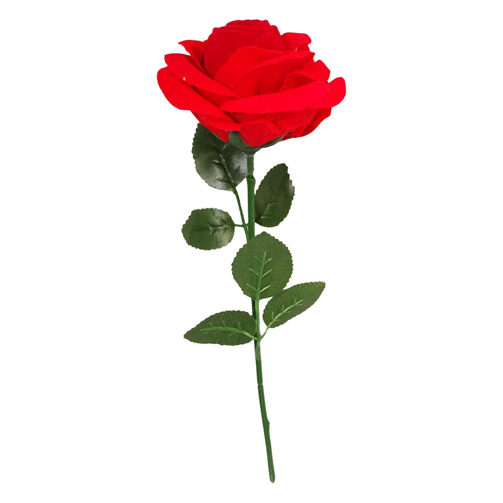 Romantic Red Rose Flower Ring Box Ceremony Valentines Day Gifts Box for Wife