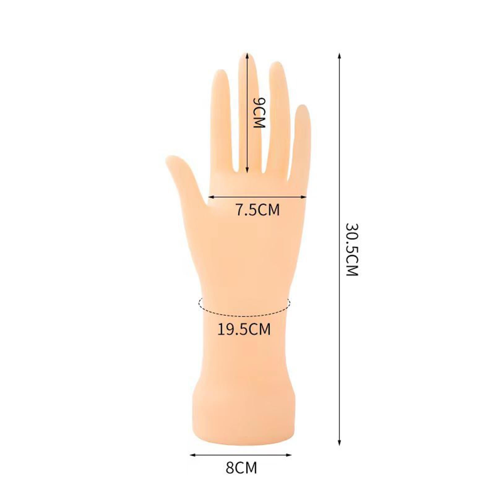 Adults Mannequin Hand Model Practice Hands Nails Art Training Hand Fake Hand Pink Skin Color Left