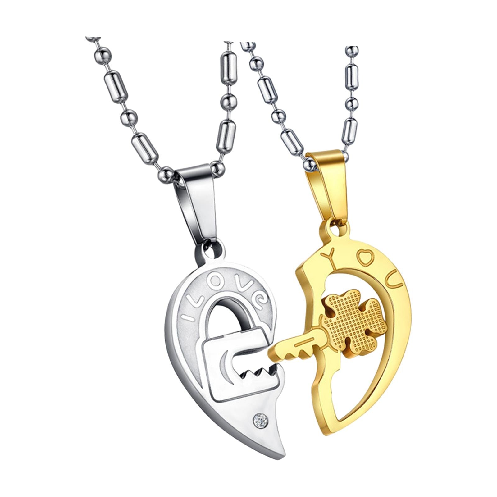 Couple Necklace Gift Fashion Metal for Valentine's Day Parties Anniversaries