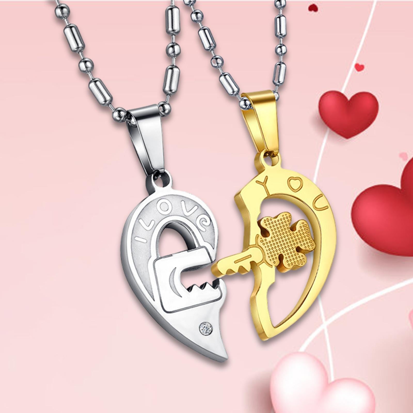 Couple Necklace Gift Fashion Metal for Valentine's Day Parties Anniversaries