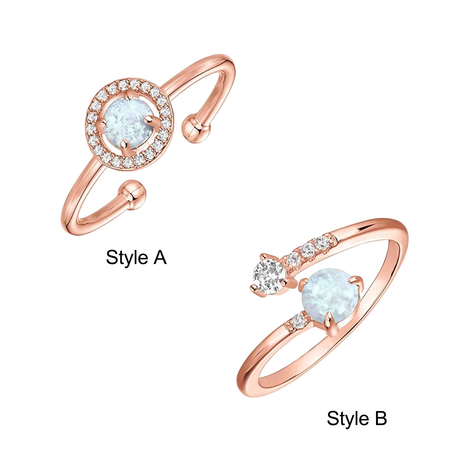 Girls Ring Fashion Statement Ring Rhinestones Ring for Party Prom Daily Wear Style A