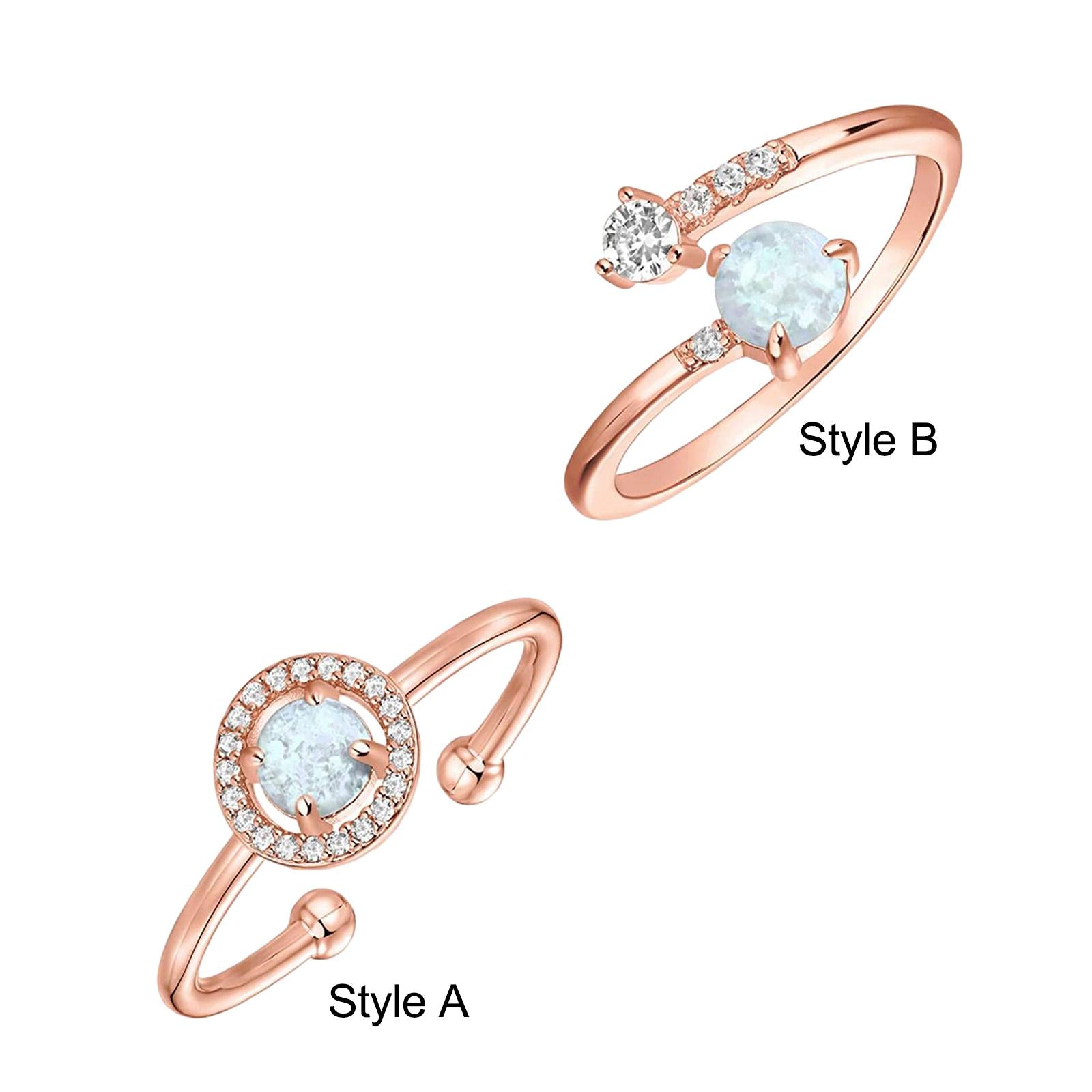 Girls Ring Fashion Statement Ring Rhinestones Ring for Party Prom Daily Wear Style A