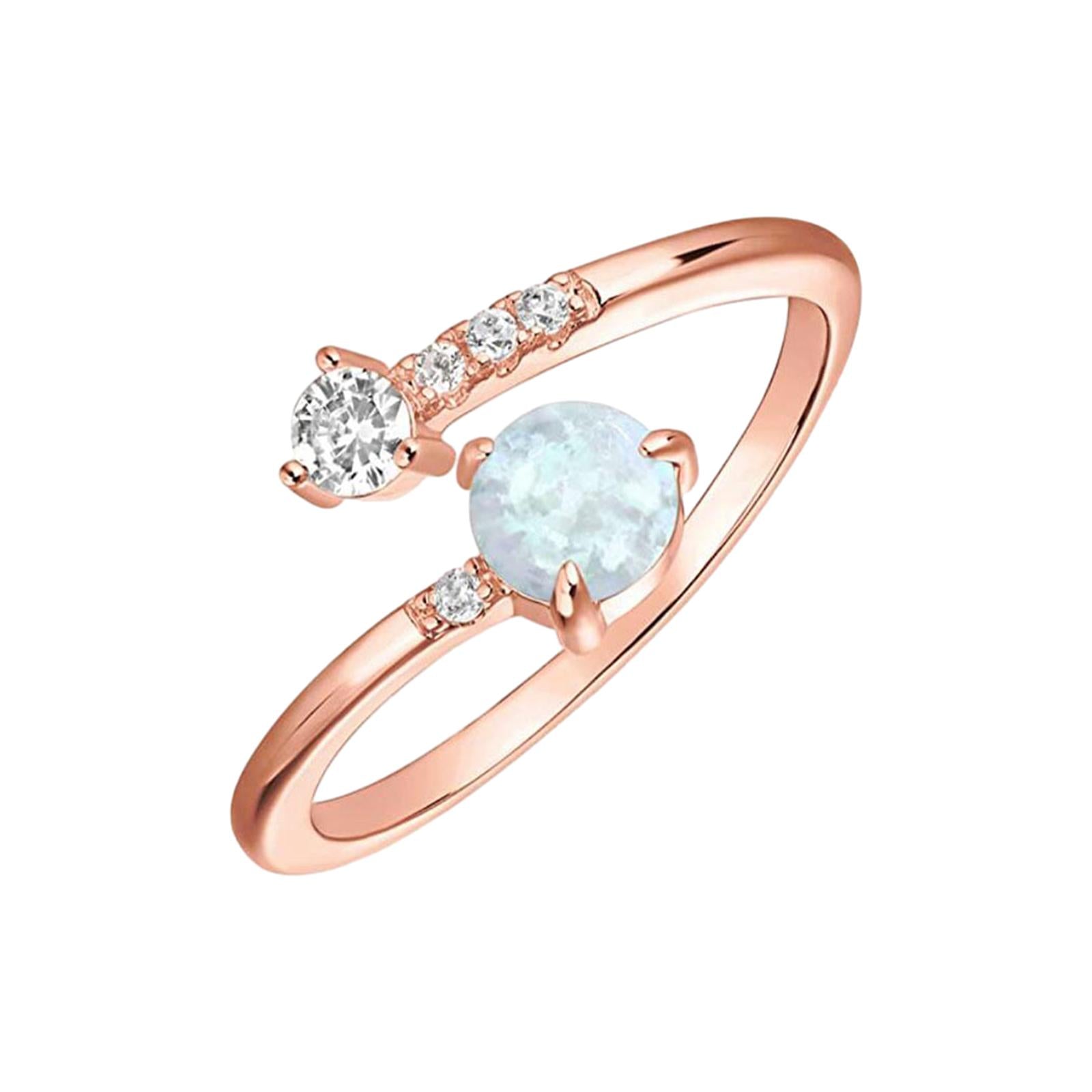 Girls Ring Fashion Statement Ring Rhinestones Ring for Party Prom Daily Wear Style B