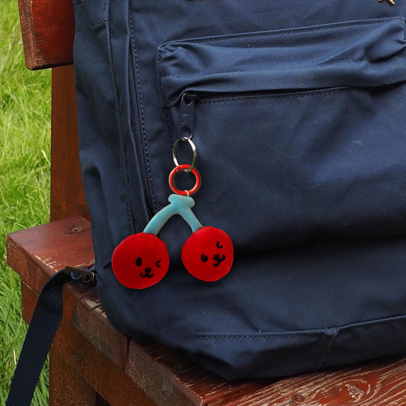 Cherry Keychain Decoration Cute Hanging Pendant for Bag Purse Birthday Gifts Red