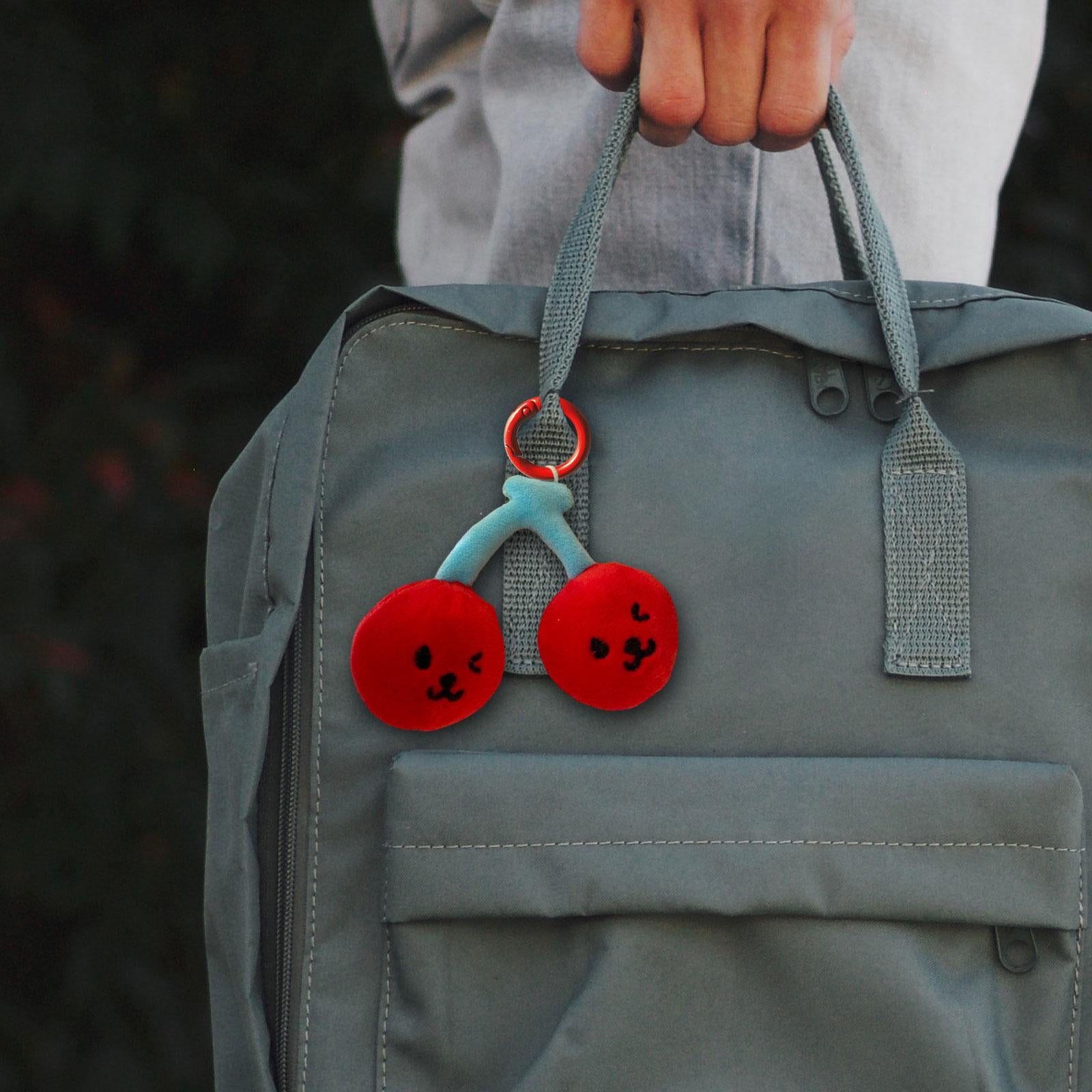 Cherry Keychain Decoration Cute Hanging Pendant for Bag Purse Birthday Gifts Red