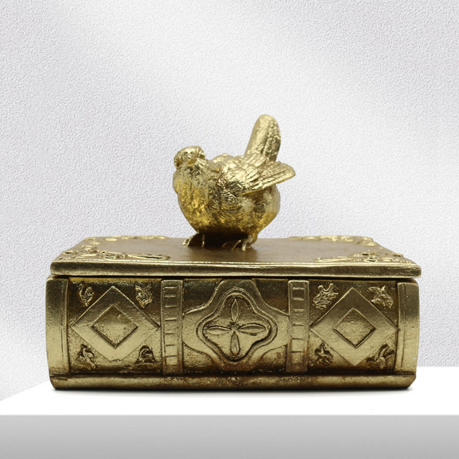 Jewelry Box Rings Earrings Storage Box Mini Magpie Statue Wedding Favor Gift