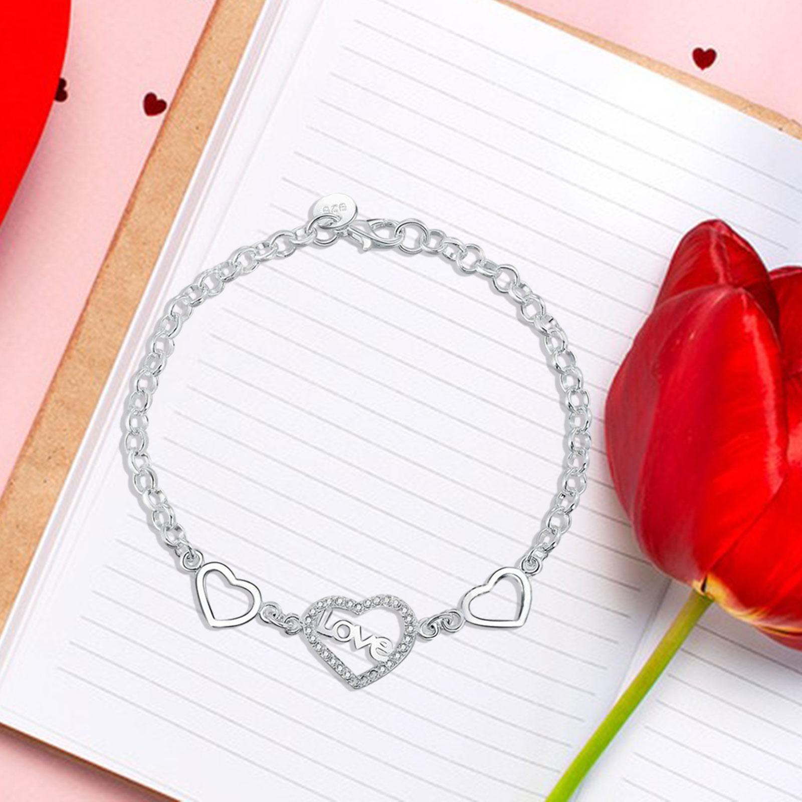 Valentine's Day Bracelet Heart Bracelets for Wedding Birthday Valentine