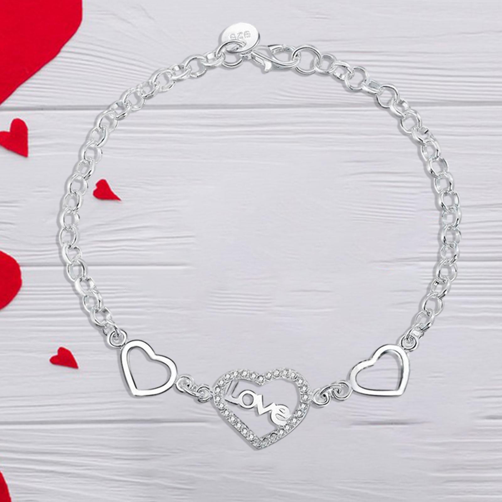 Valentine's Day Bracelet Heart Bracelets for Wedding Birthday Valentine