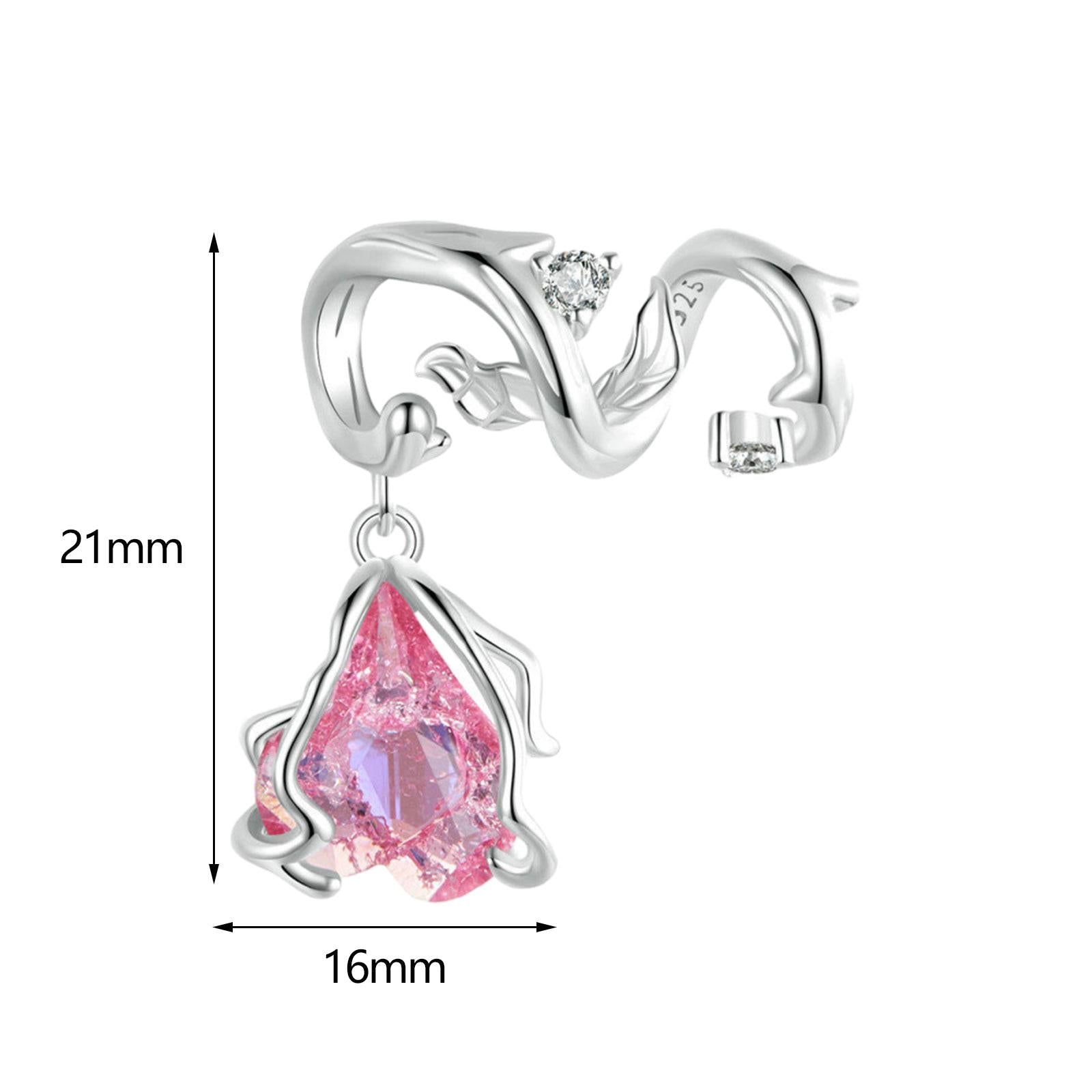 Bracelet Charm Jewelry Pendant for Jewelry Making Findings Earring Necklaces Rose 2.1x1.6cm
