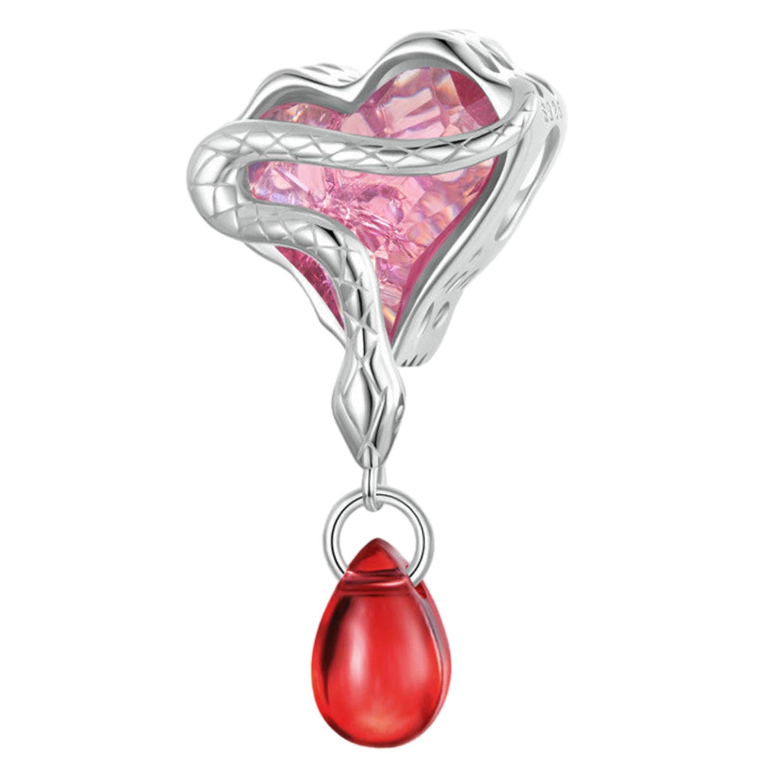 Bracelet Charm Jewelry Pendant for Jewelry Making Findings Earring Necklaces Love Snake 2.9x1.6cm