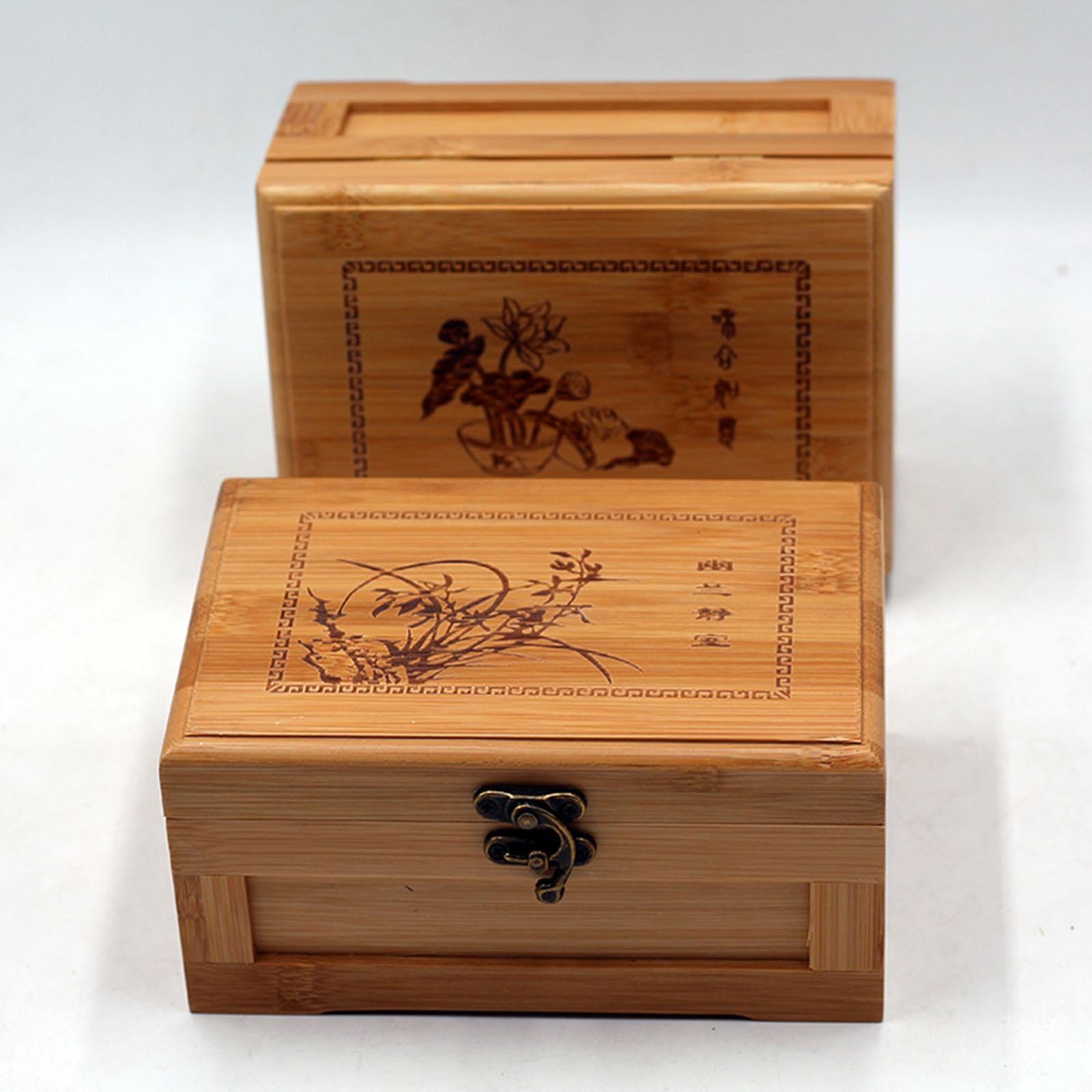 Wooden Jewelry Box Empty Treasure Chest for Home Decorations for Women Girls