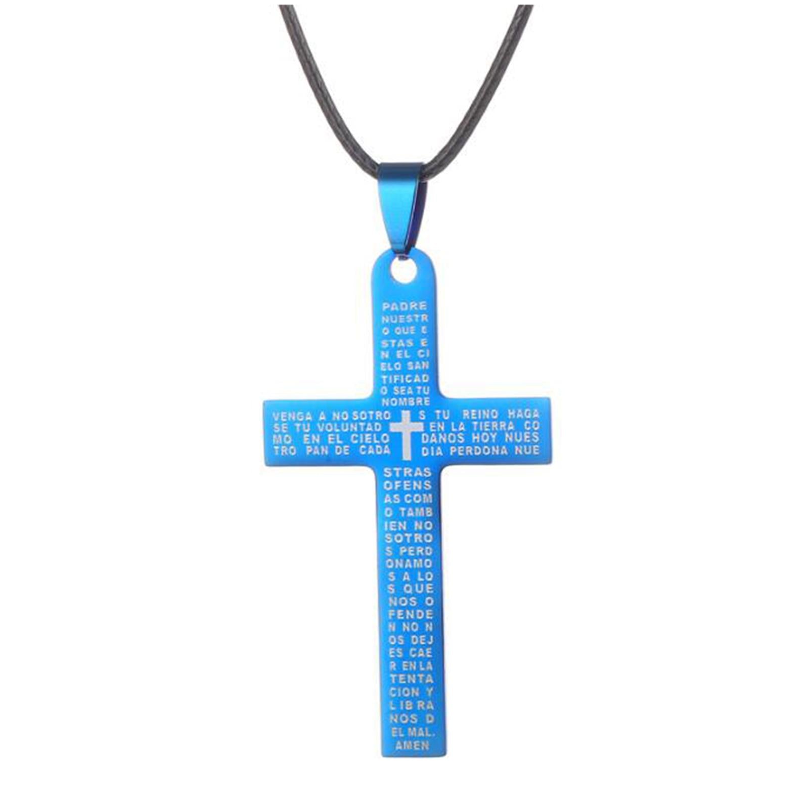 2Pcs Mens Necklace Cross Pendant Necklace for Shopping Travel Valentines Day