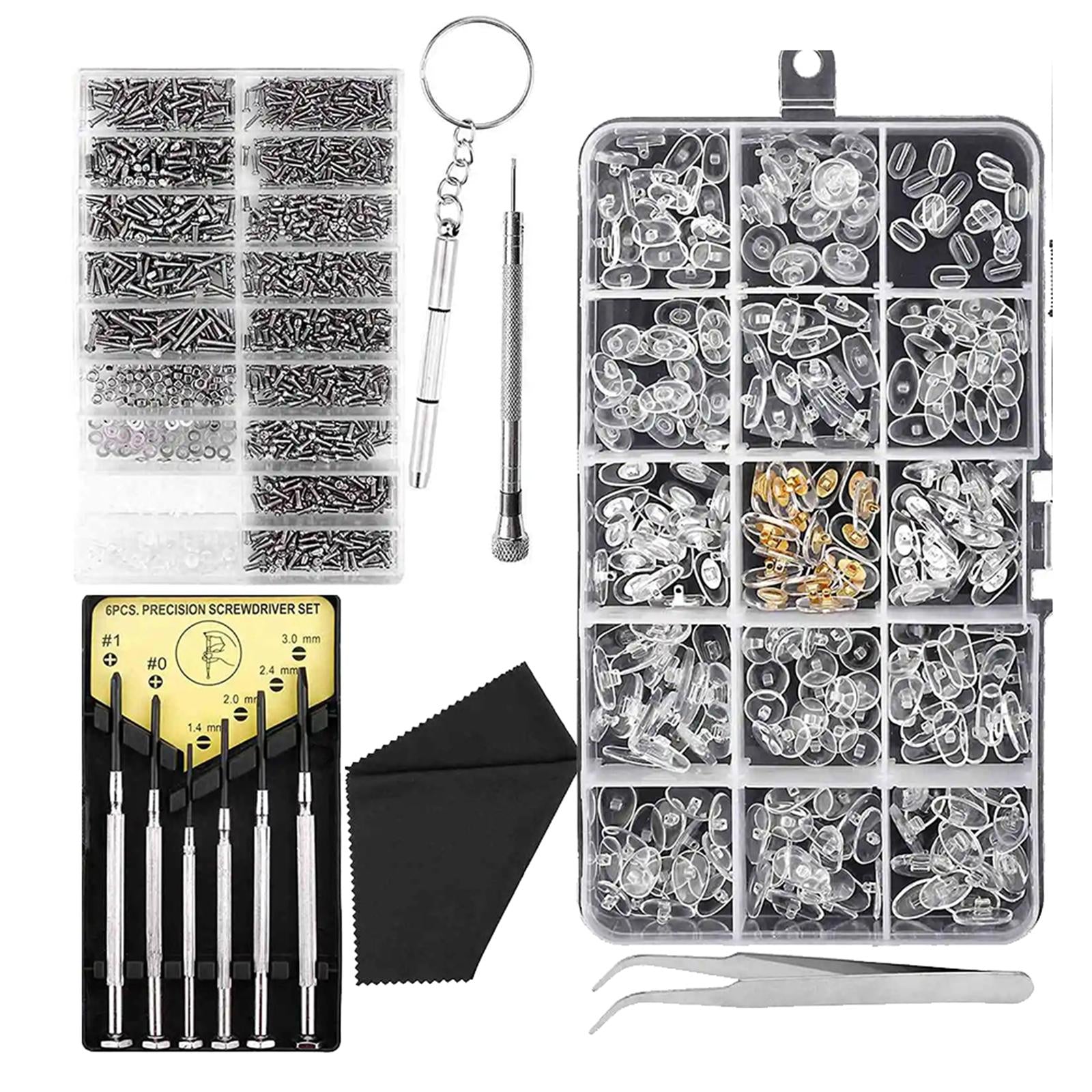Eyeglasses Repair Set Nose Pads Durable Replacement Spare Parts Micro Screws