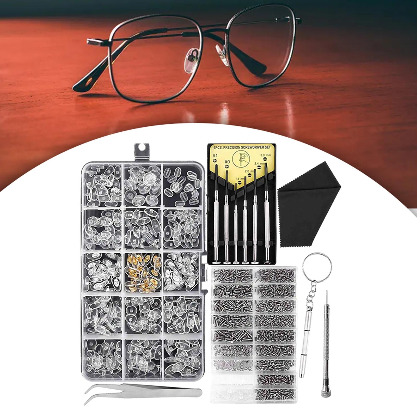 Eyeglasses Repair Set Nose Pads Durable Replacement Spare Parts Micro Screws