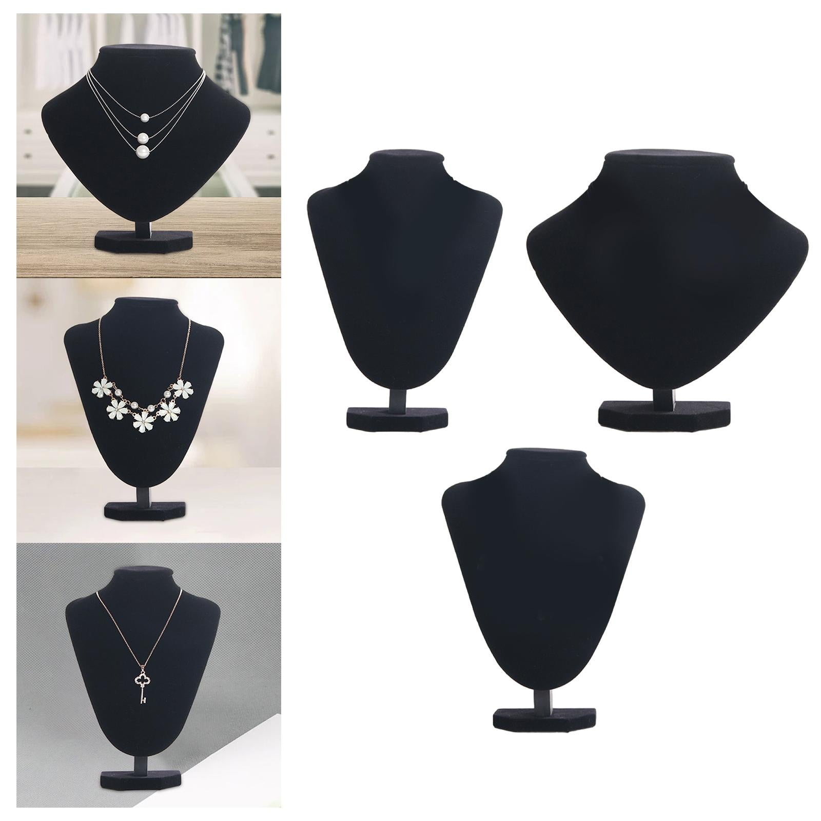 Necklace Pendant Display Stand Freestanding Velvet Jewelry Display Rack 18cmx18cm