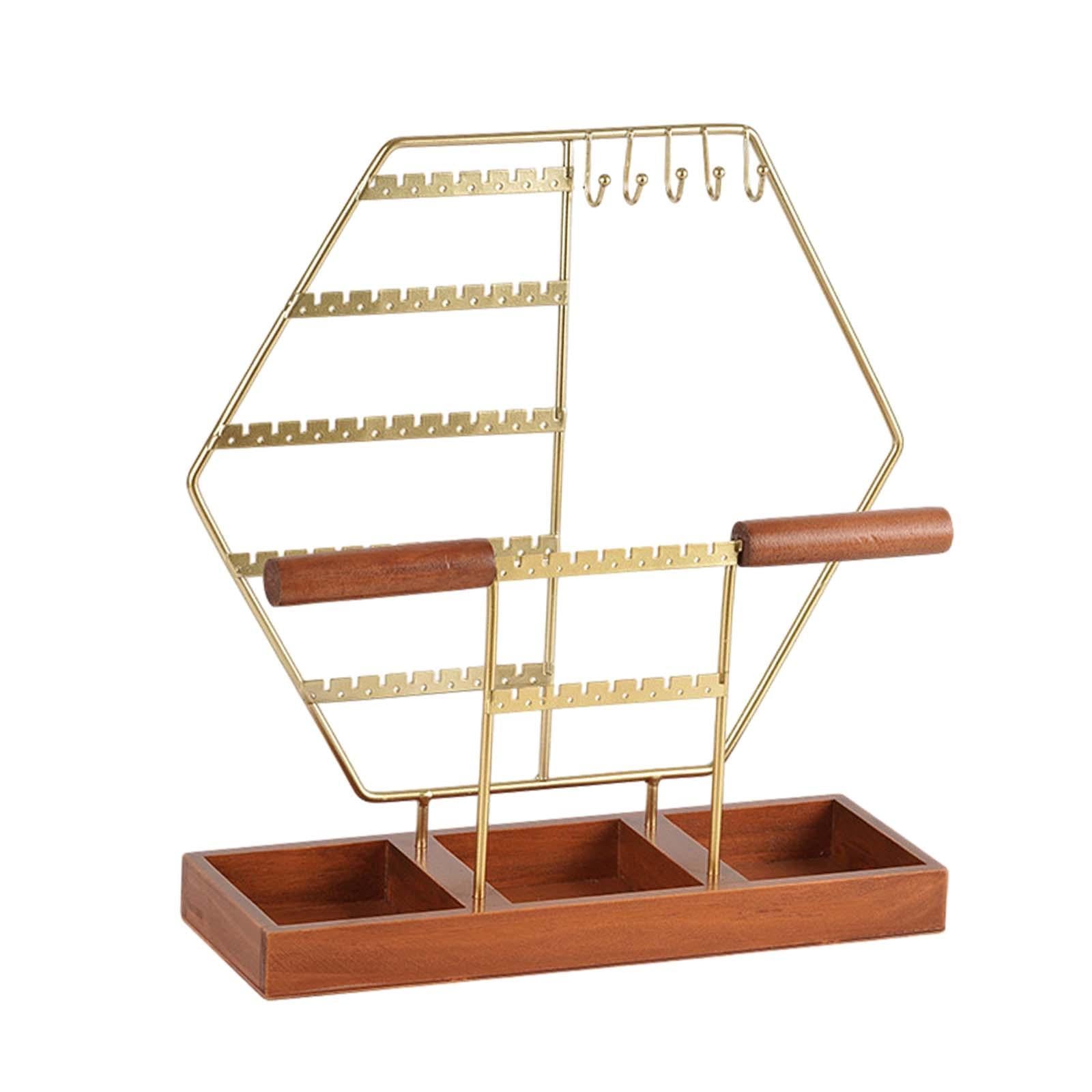 Jewelry Display Stand Desktop Jewelry Rack Necklace Organizer Earring Holder