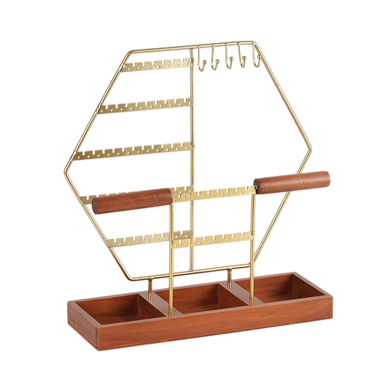 Jewelry Display Stand Desktop Jewelry Rack Necklace Organizer Earring Holder