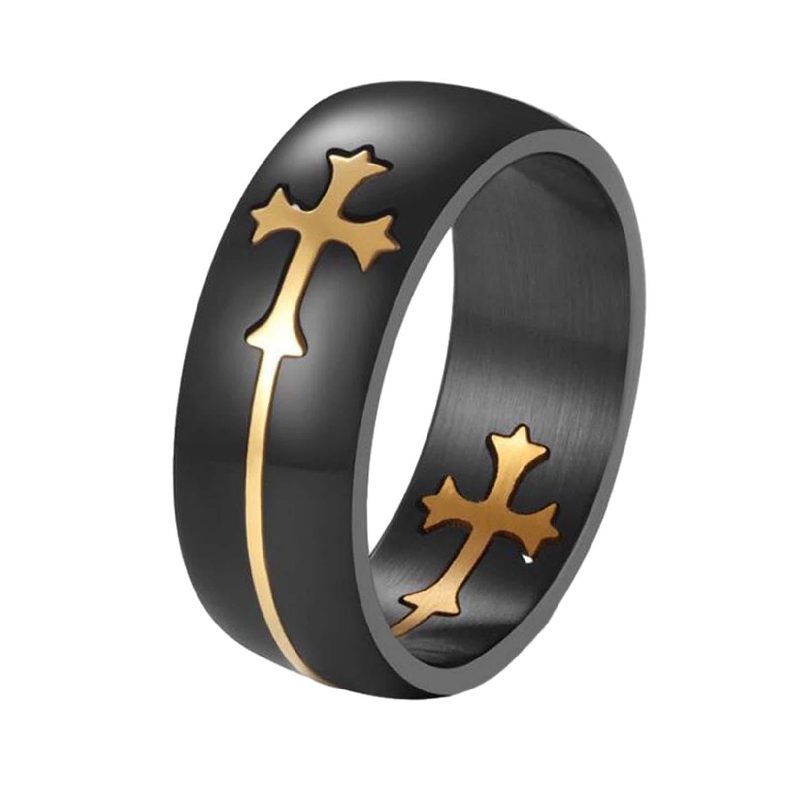Cross Ring for Men Christian Gifts for Men Religious Ring for Baptism 9