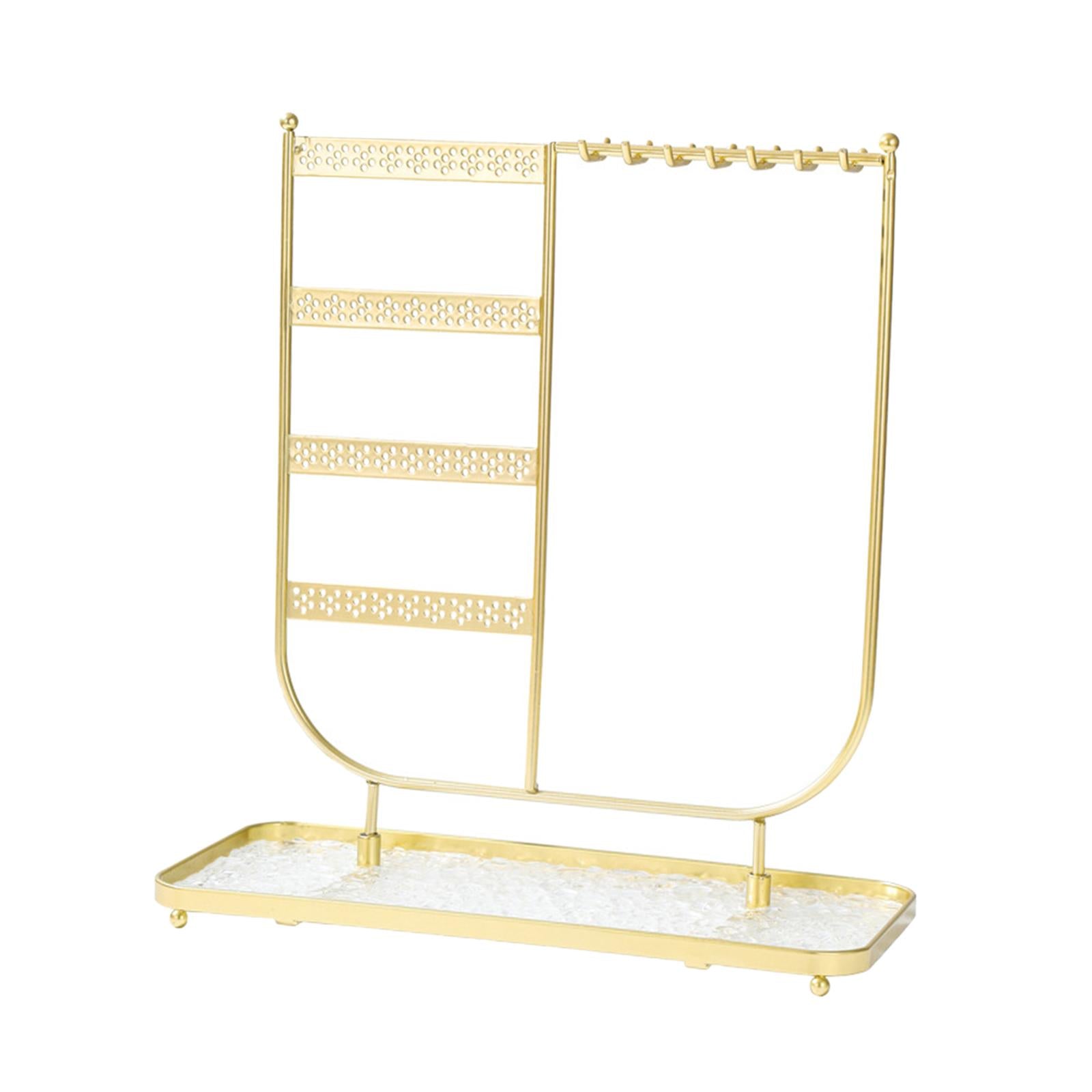 Jewelry Display Stand Home Jewelry Display Rack for Earrings Rings Bracelets gold