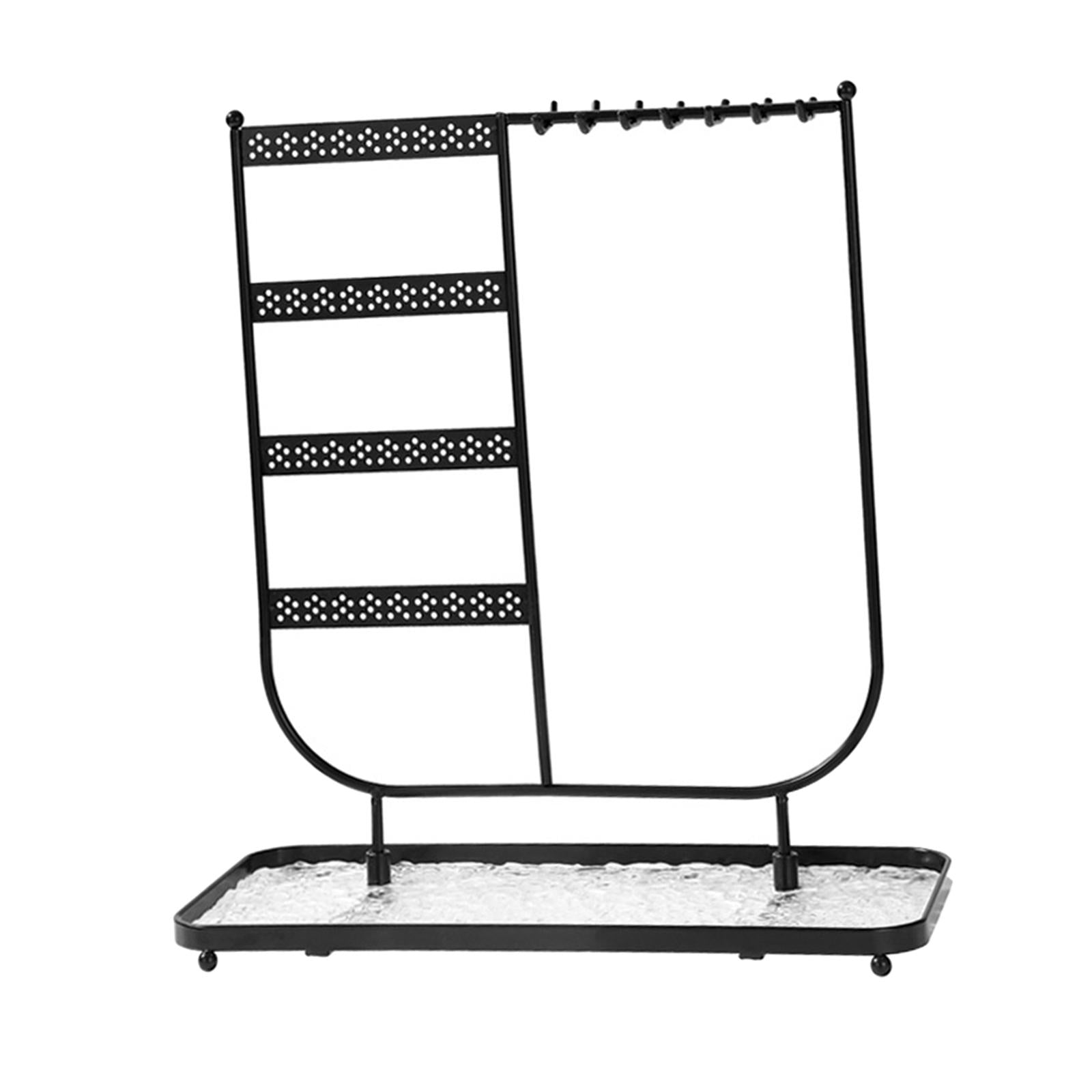 Jewelry Display Stand Home Jewelry Display Rack for Earrings Rings Bracelets black