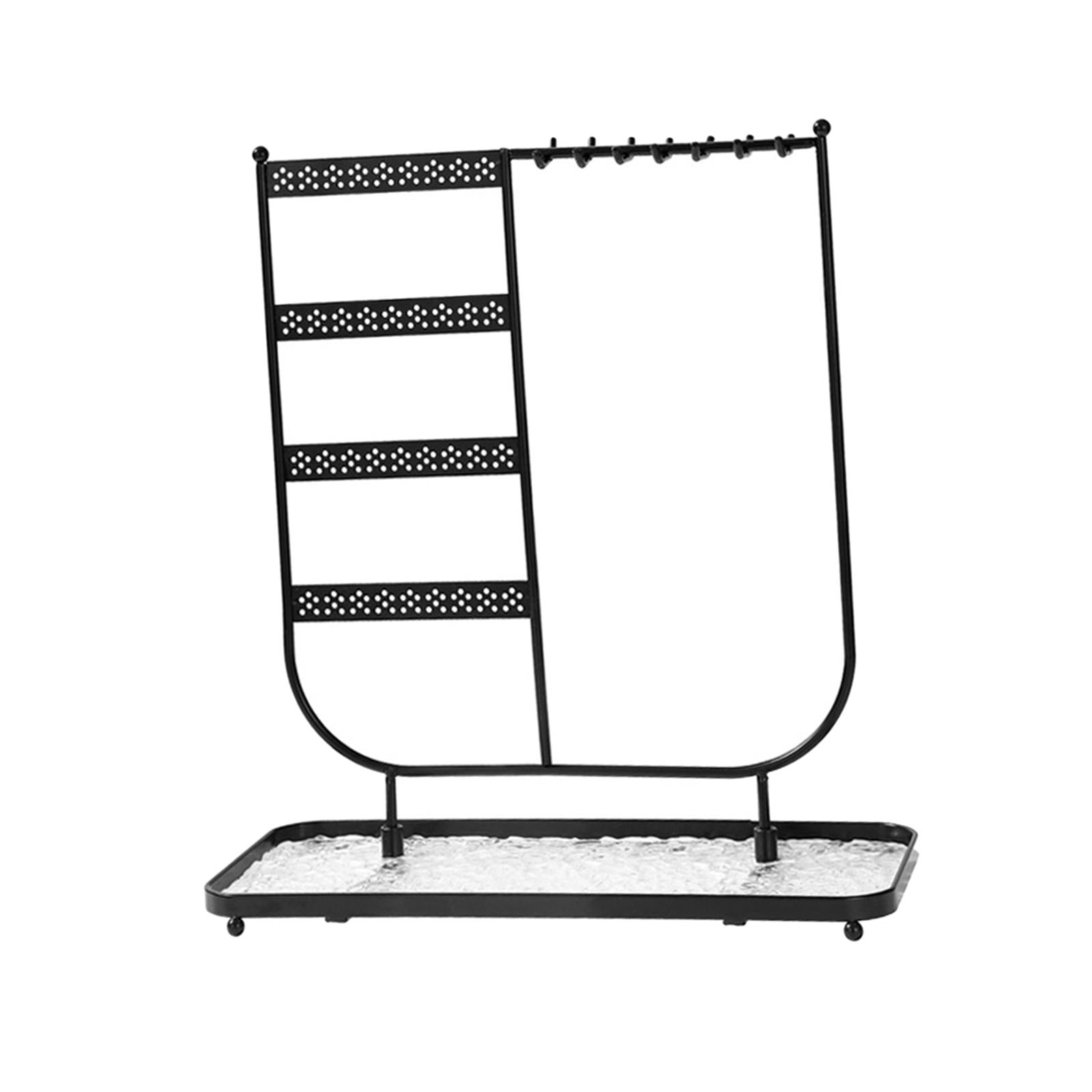 Jewelry Display Stand Home Jewelry Display Rack for Earrings Rings Bracelets black