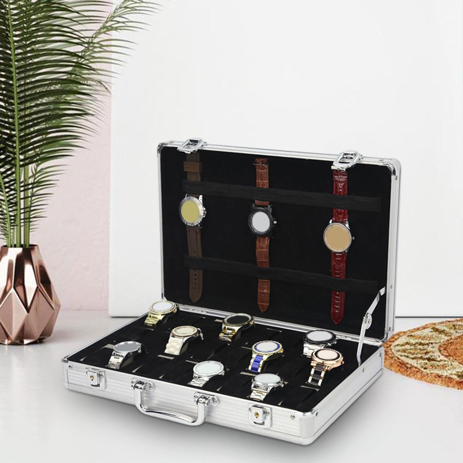 Watch Box Organizer Storage Holder Carry Case for Dresser Travel Living Room