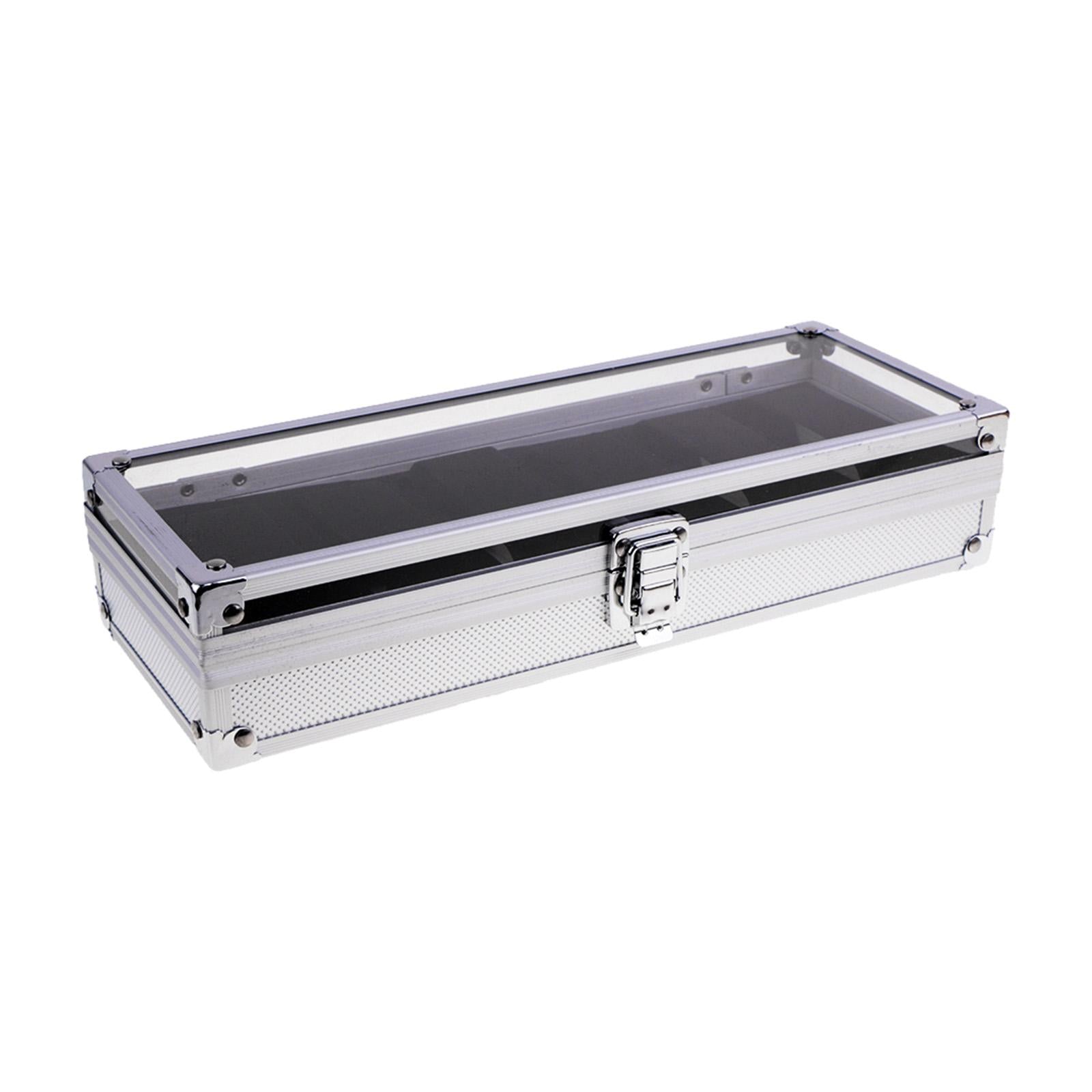 Watch Box Organizer 6 Wide Slots Waterproof Girls Women Jewelry Display Case
