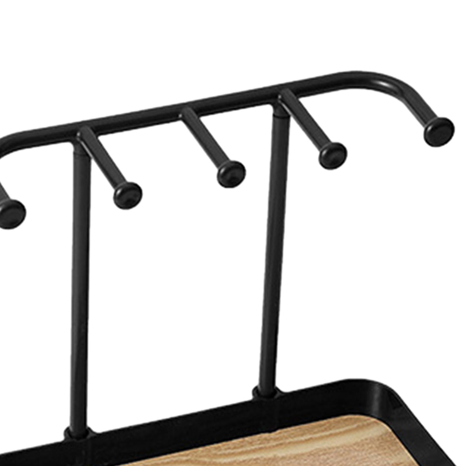 Jewelry Organizer Display Stand Jewelry Holder for Cufflinks Necklaces Rings Black