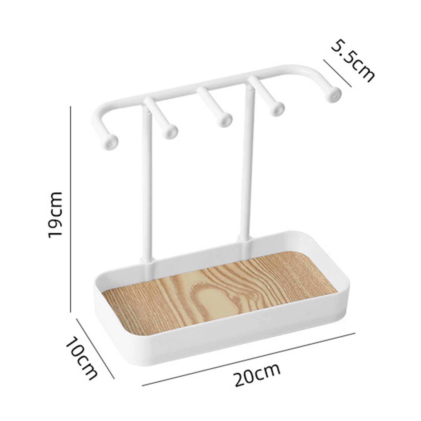 Jewelry Organizer Display Stand Jewelry Holder for Cufflinks Necklaces Rings White
