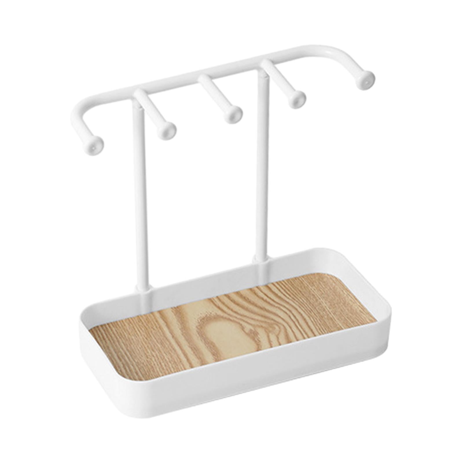 Jewelry Organizer Display Stand Jewelry Holder for Cufflinks Necklaces Rings White