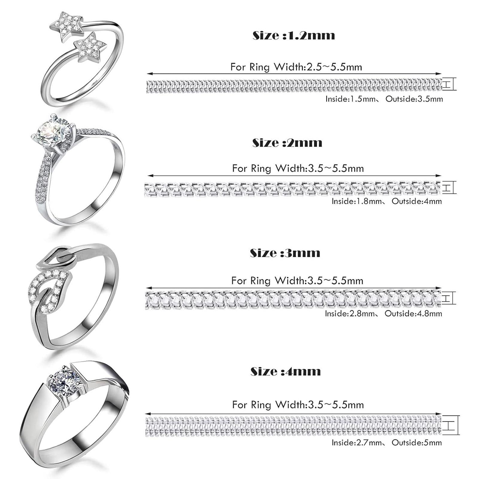 69 Pieces Ring Size Adjuster Ring Guards Ring Shrinker DIY Jewelry Tightener