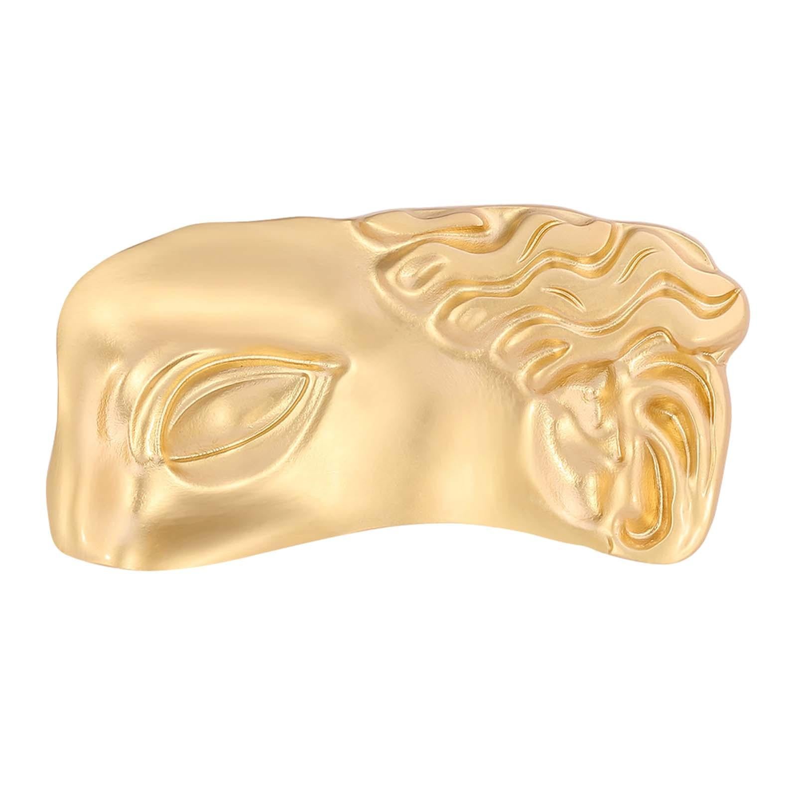 Half Human Face Brooch Punk Gift Cute Personality Pin for Sweater Coat Scarf Style B