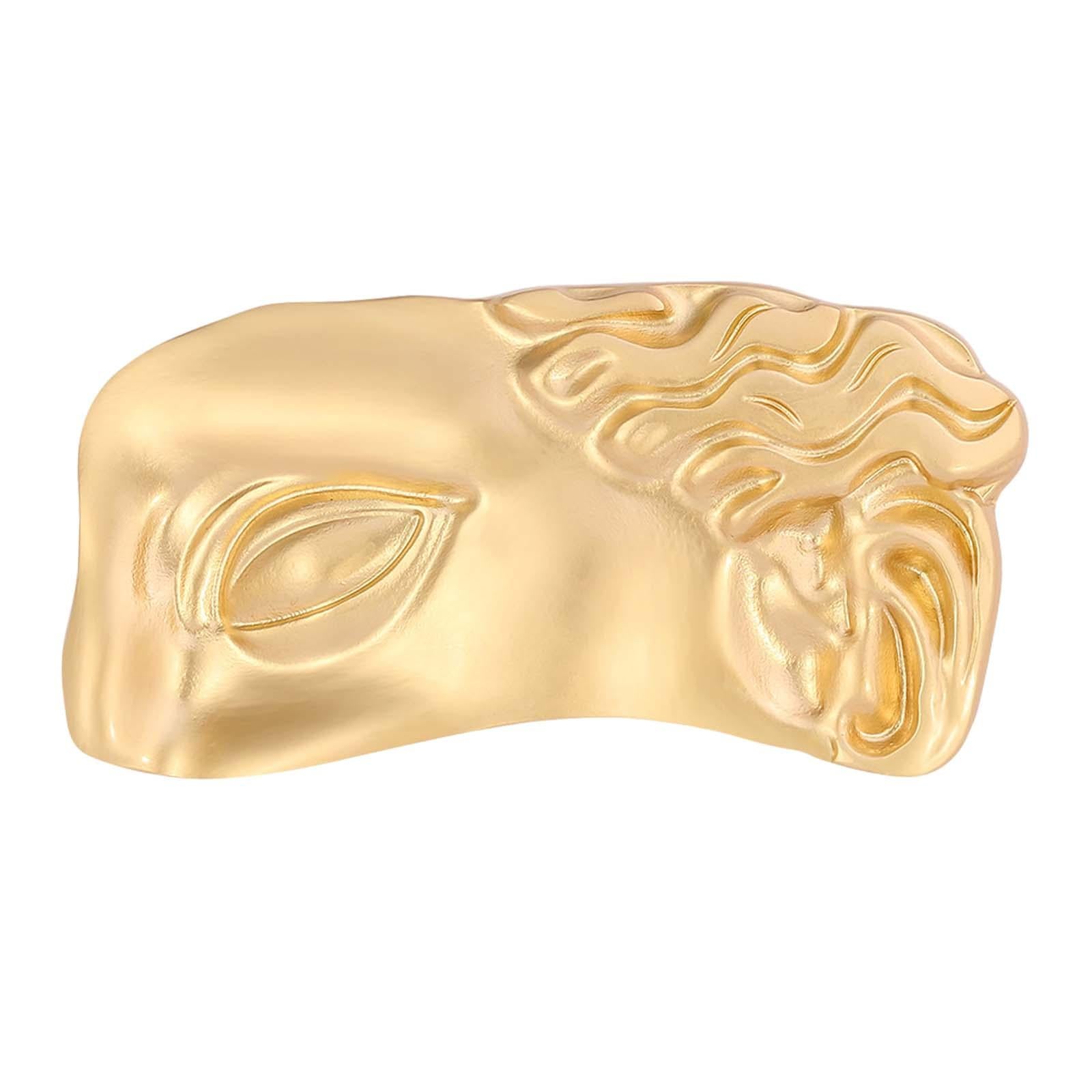 Half Human Face Brooch Punk Gift Cute Personality Pin for Sweater Coat Scarf Style B