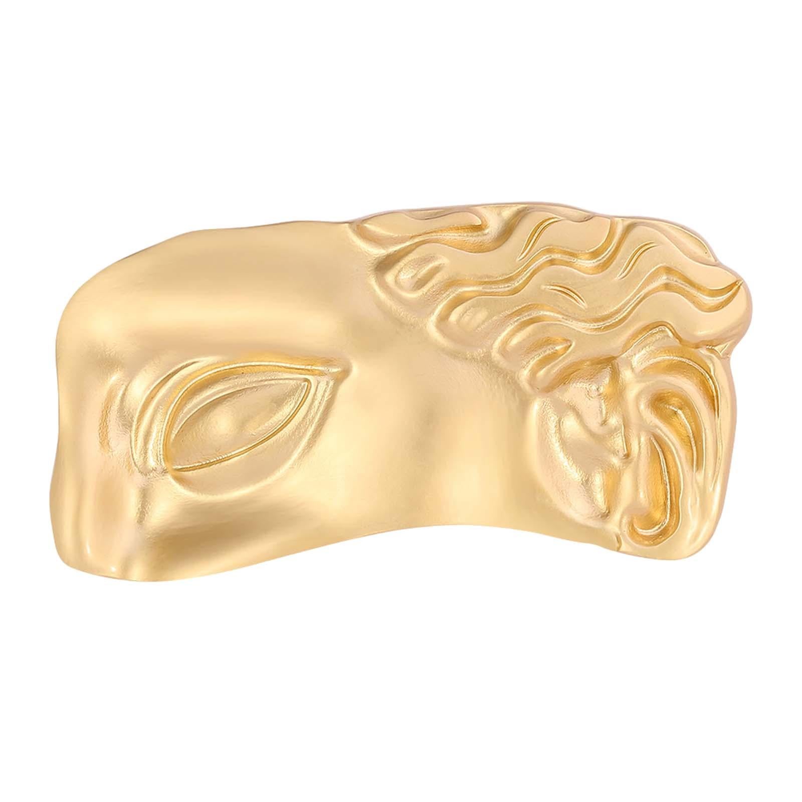 Half Human Face Brooch Punk Gift Cute Personality Pin for Sweater Coat Scarf Style B