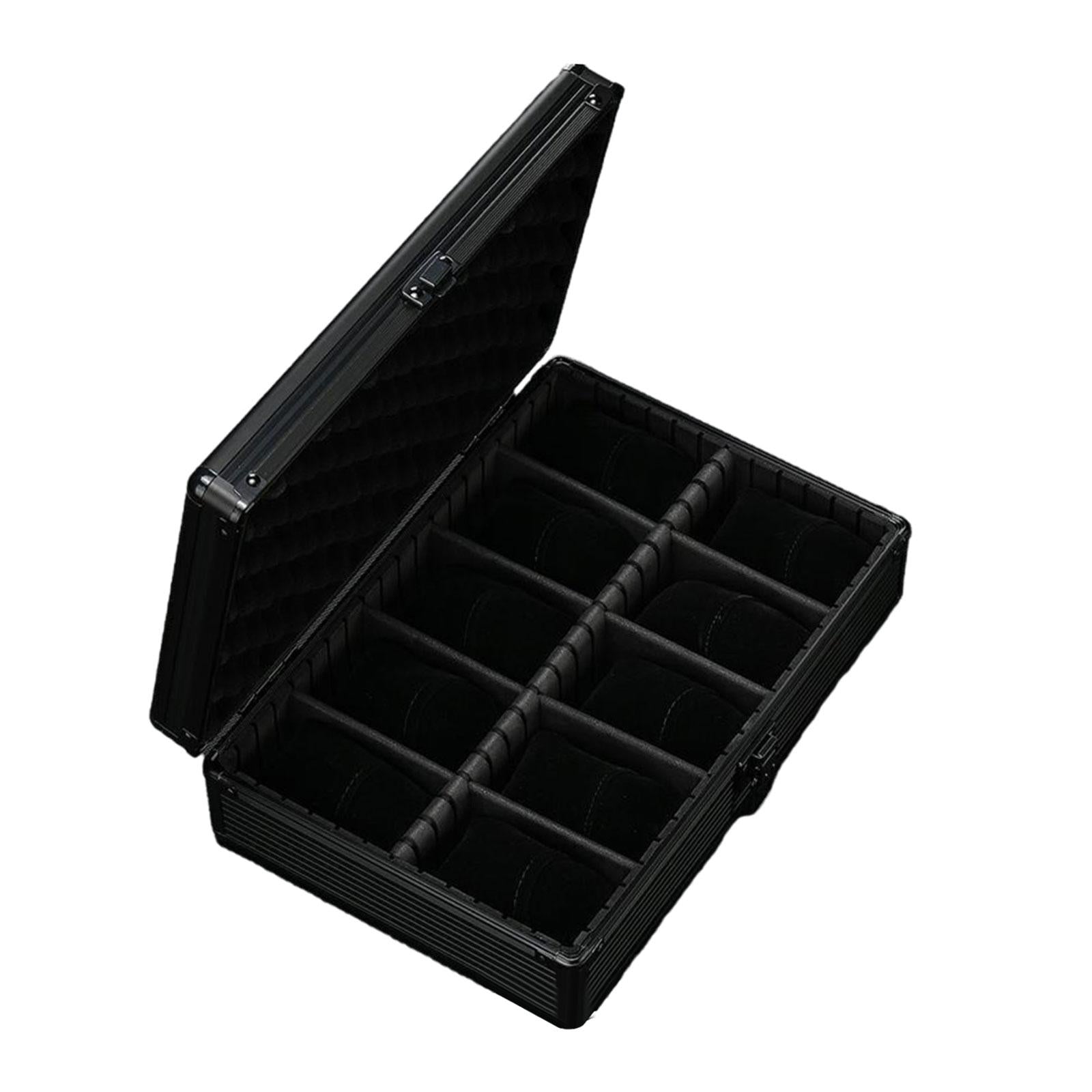 Watch Case Aluminum Alloy Gift Watch Box for Travel Watch Collectors Friends 10 Slot