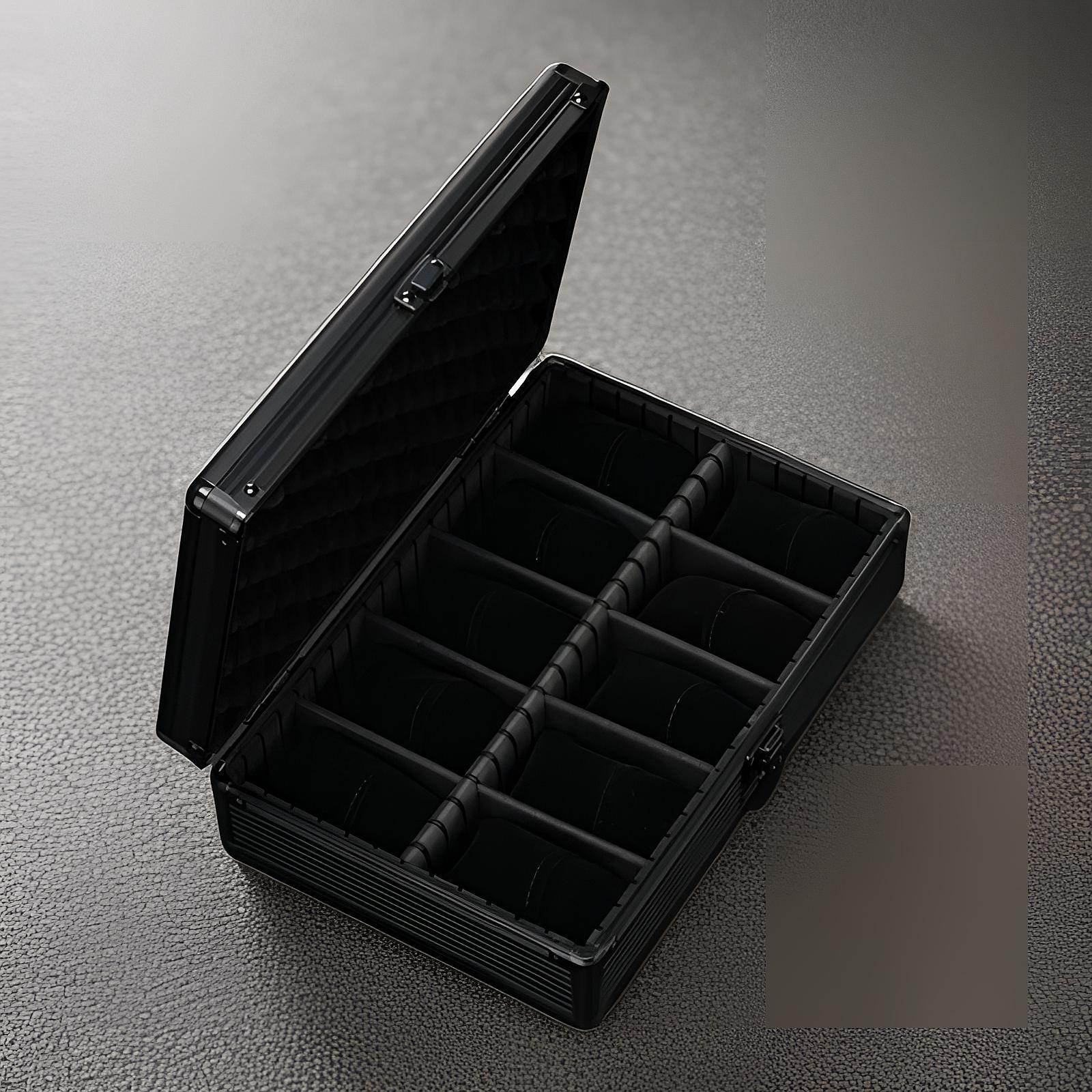 Watch Case Aluminum Alloy Gift Watch Box for Travel Watch Collectors Friends 10 Slot