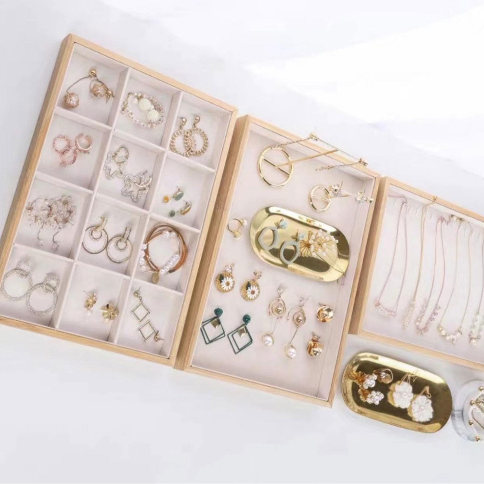 Jewelry Organizer Box Trendy Jewellery Storage for Showcase Countertop Dorm