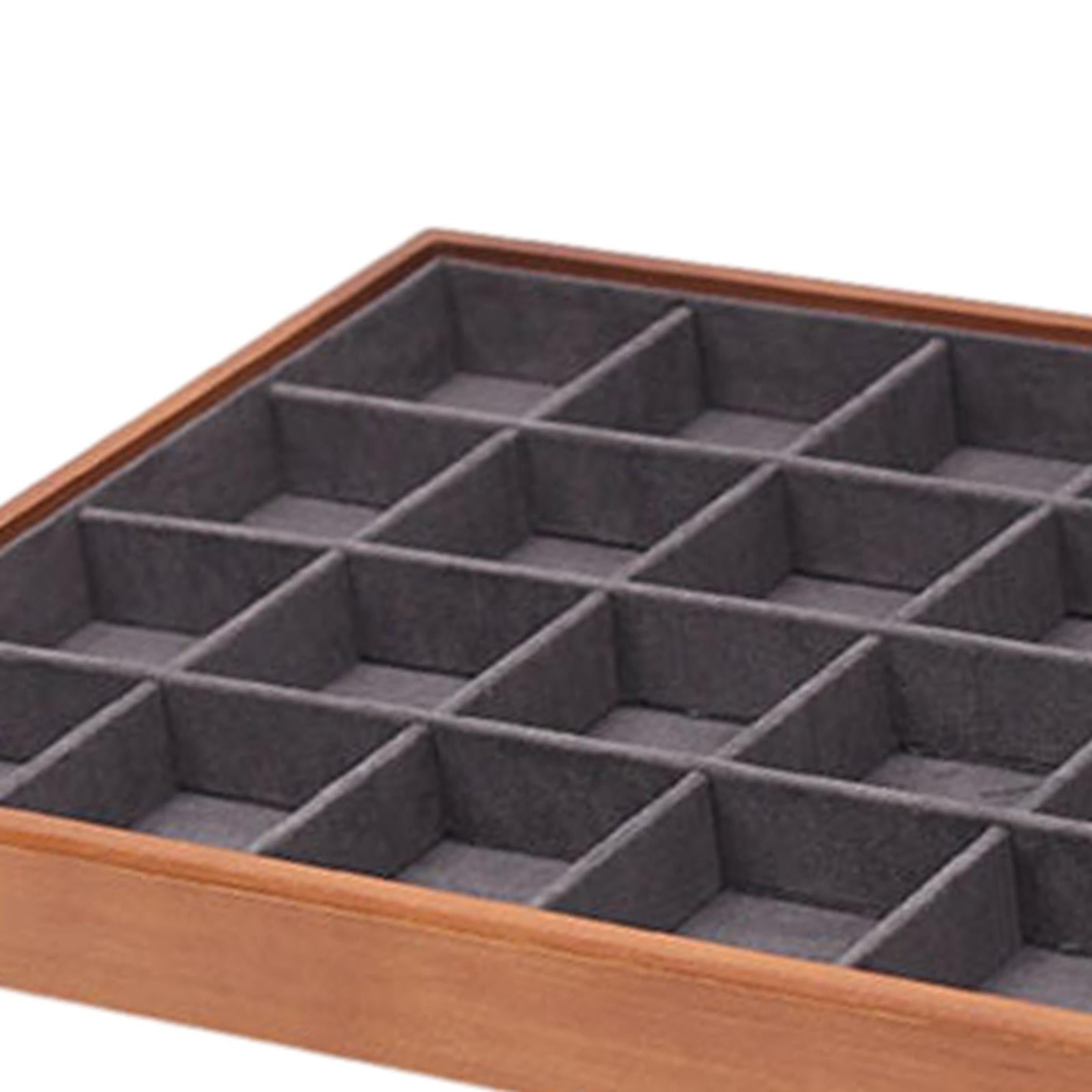 Jewelry Display Tray Stackable Storage Tray for Brooch Pin Necklace Earrings Gray