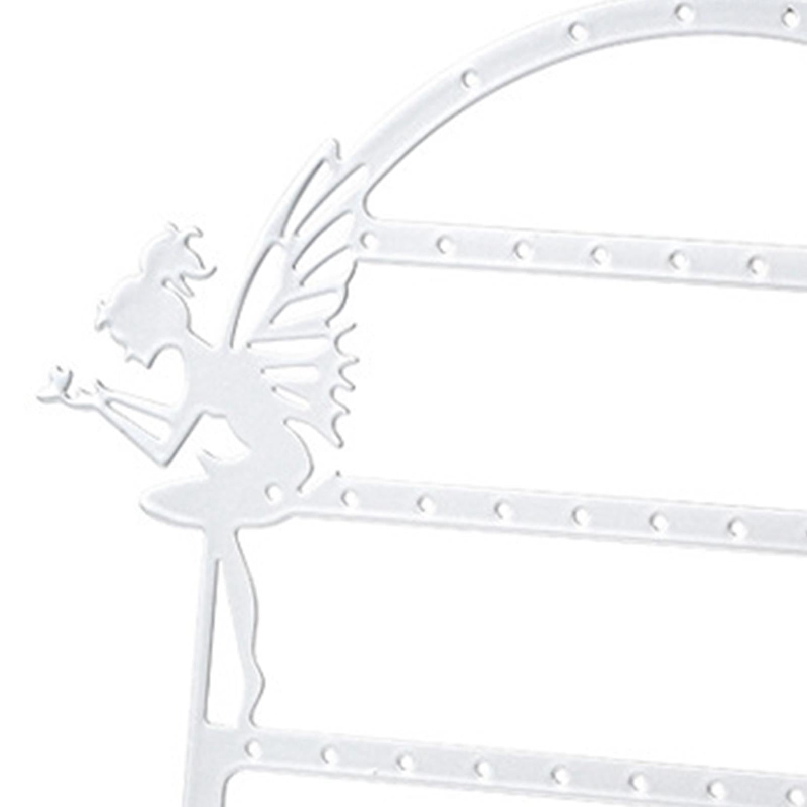 Earring Display Stand Jewelry Storage Rack Ear Stud Holder for Tabletop Home White