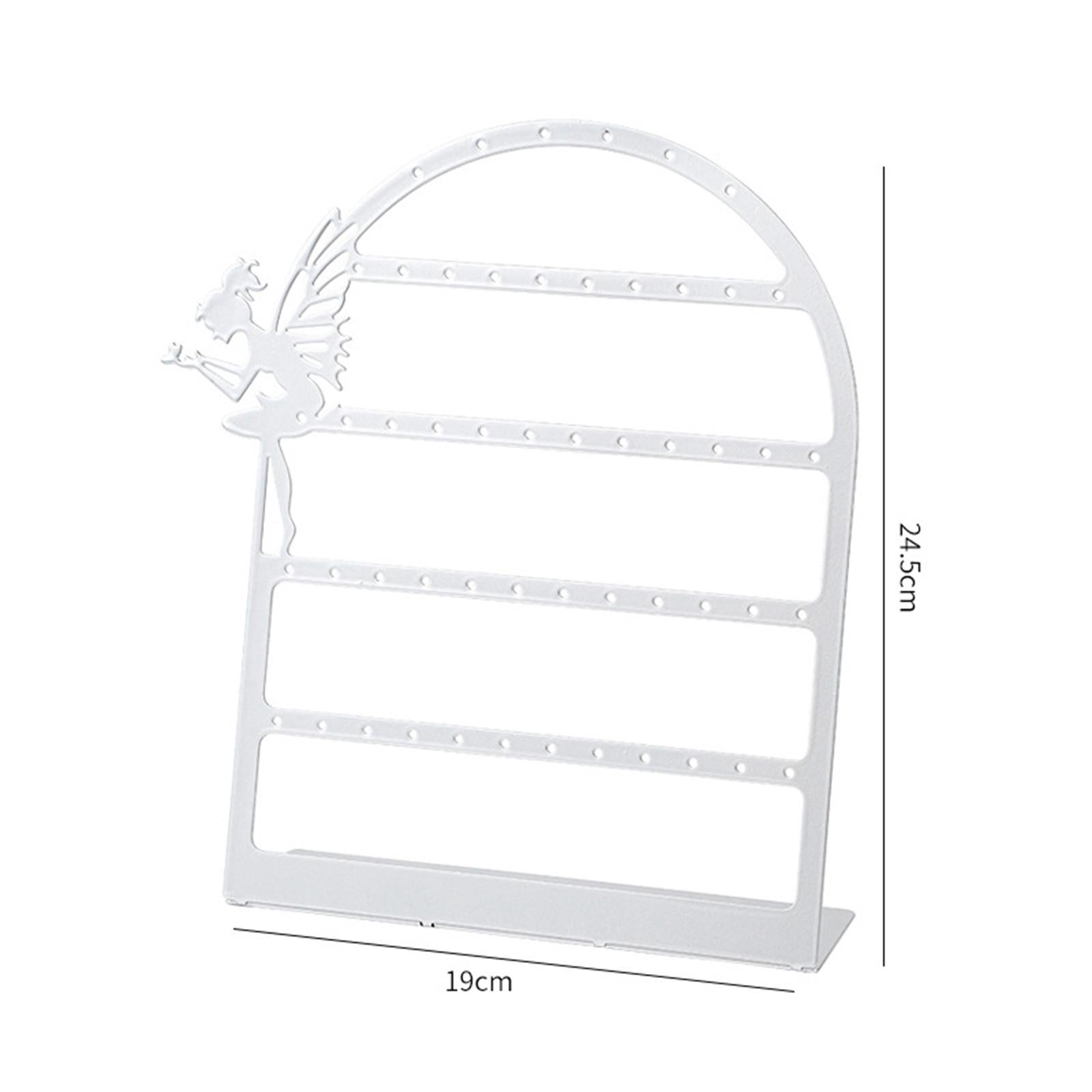 Earring Display Stand Jewelry Storage Rack Ear Stud Holder for Tabletop Home White