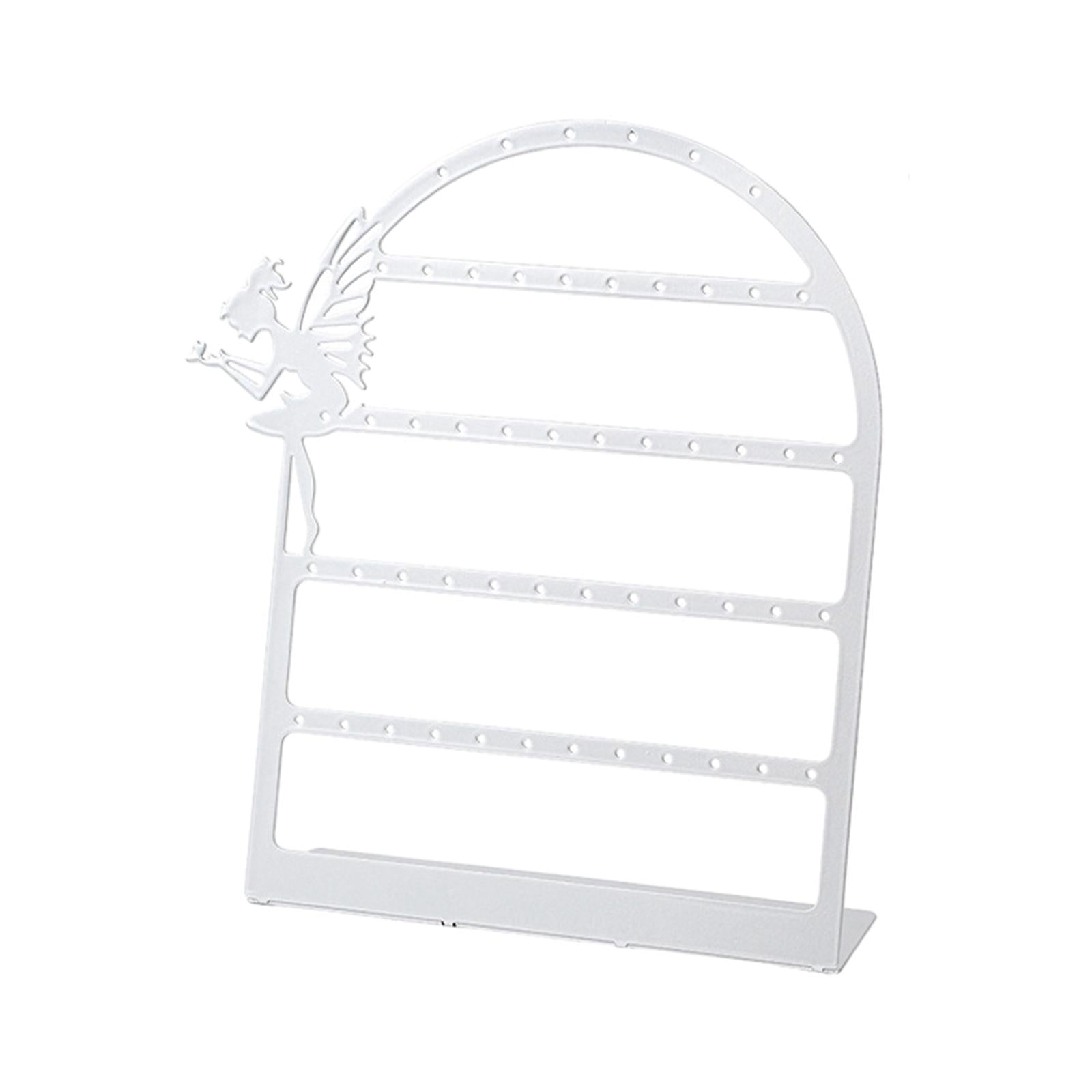 Earring Display Stand Jewelry Storage Rack Ear Stud Holder for Tabletop Home White