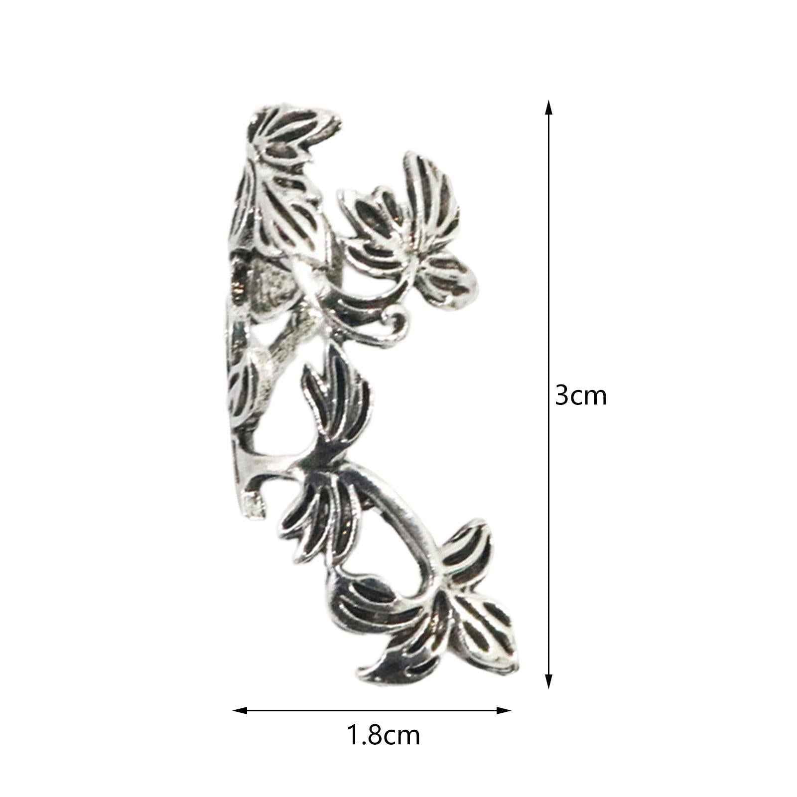 Cartilage Ear Cuff Vintage Style Clip on Earring for Women Men Party Bronze Silver Right