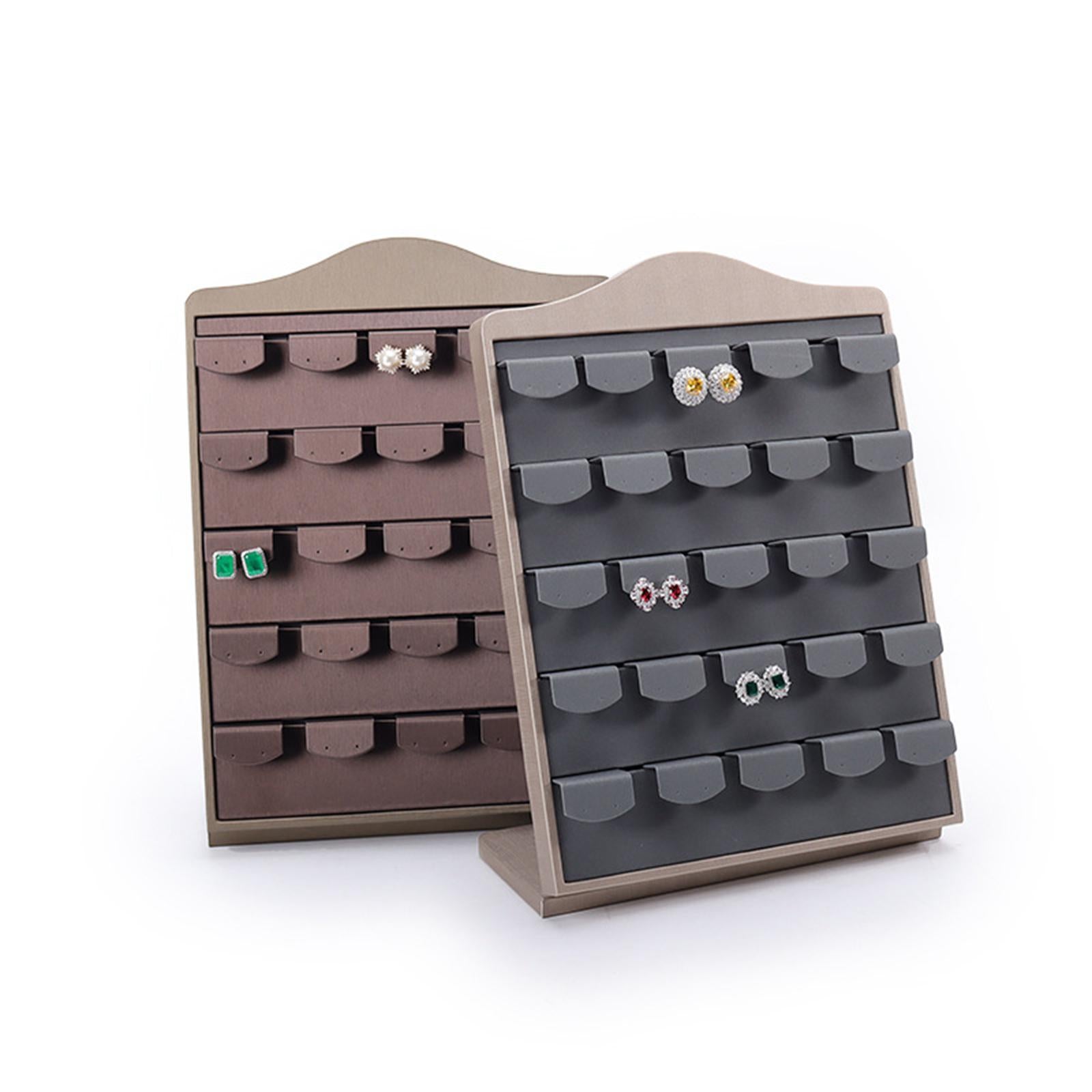Earring Display Stand Earring Studs Rack for Props Live Broadcasting Dresser Gray